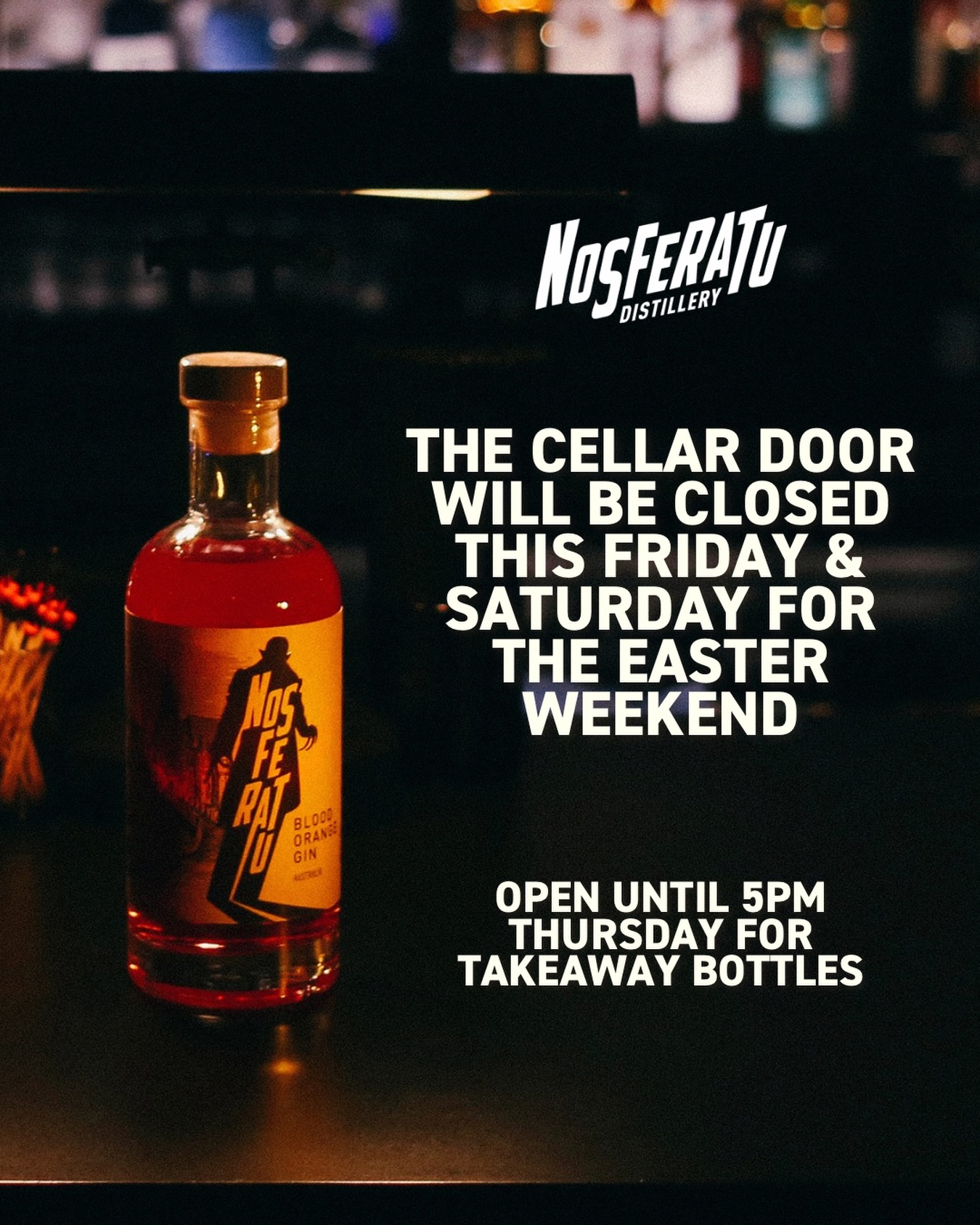 After a massive start to the year the team’s taking a bit of a break over this Easter Weekend.
We’re still here until 5pm Thursday for any takeaways, and are right back to it next week for your regularly scheduled Gin & Jazz.