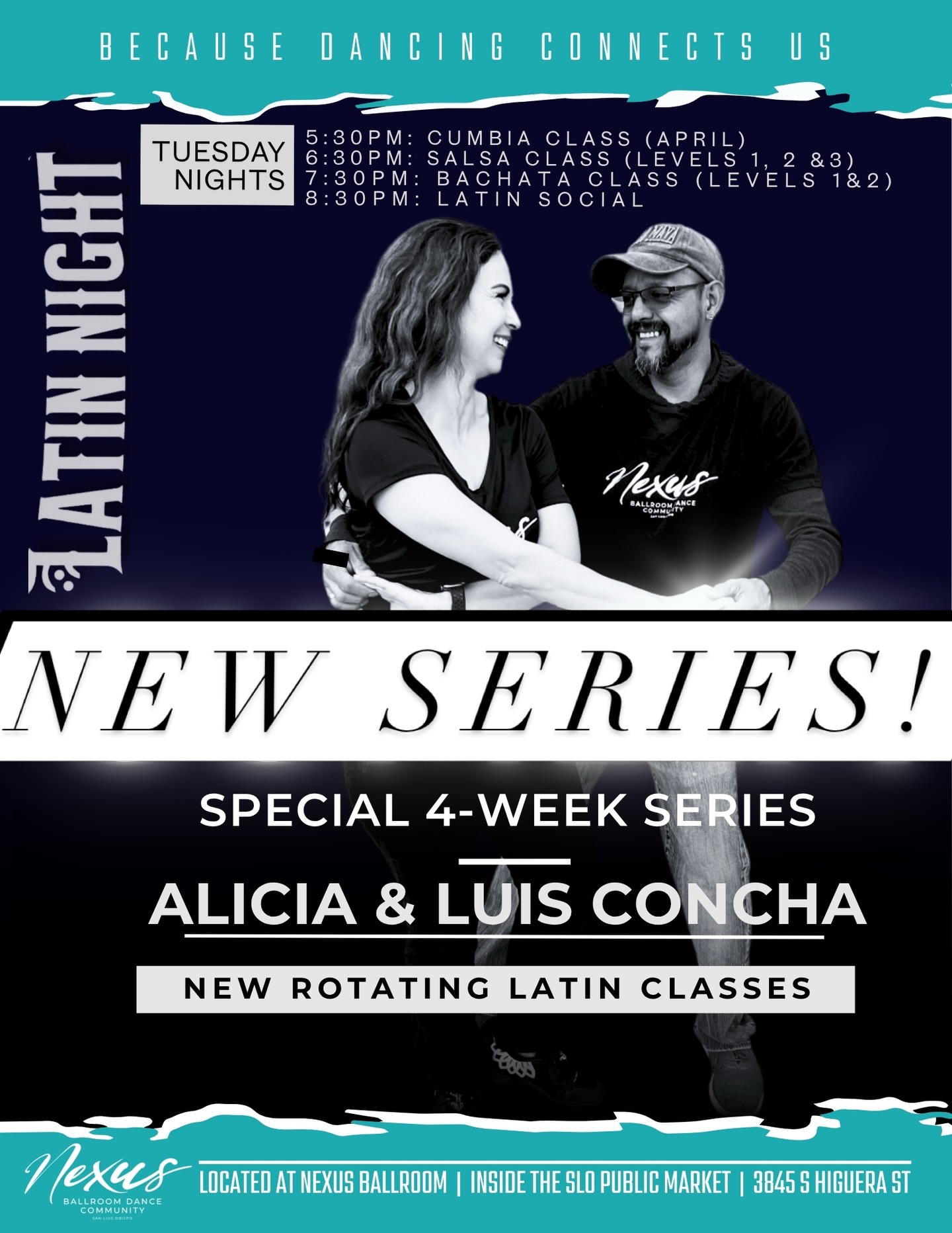 We are introducing 3 new series starting today!
First of all we are introducing our brand new 4 week rotating Latin series with @luisconcha05
Secondly we are delighted to introduce @braydenzouk will be our guest instructor for our bachata and salsa 12 week series starting today!