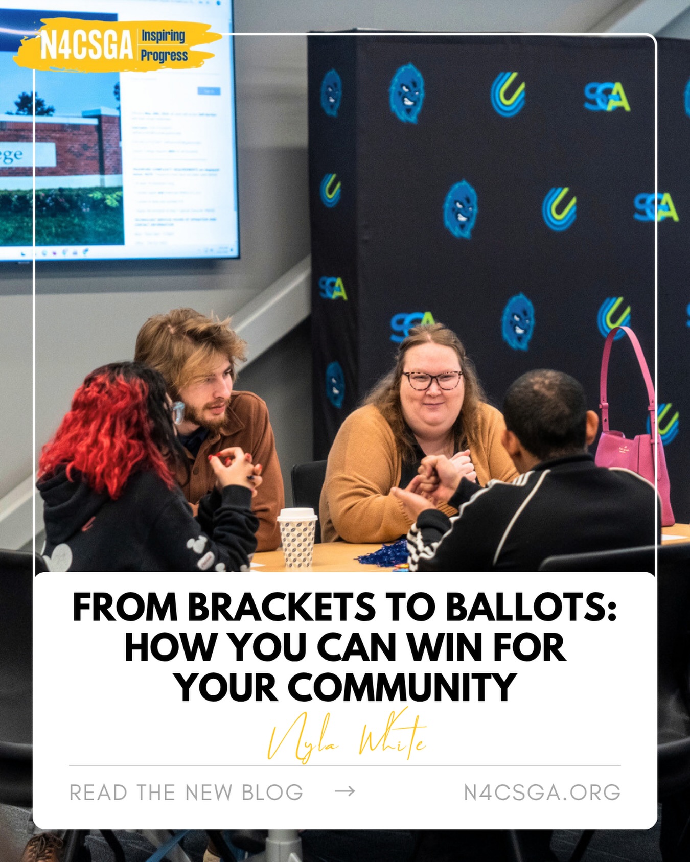 March Madness isn’t the only thing happening this season… voting season is here too 🗳️🏀
From primaries to the general election, your vote plays a major role in shaping your community, from education and public safety to utilities and local resources. Every ballot is an opportunity to make your voice heard and create real impact.
Ready to make your game-winning shot? Check out our latest blog post from Parliamentarian Nyla White to learn why voting matters and how you can get involved.
#N4CSGA #StudentGovernment #Great58 #EmpoweringVoices #InvestingInChange