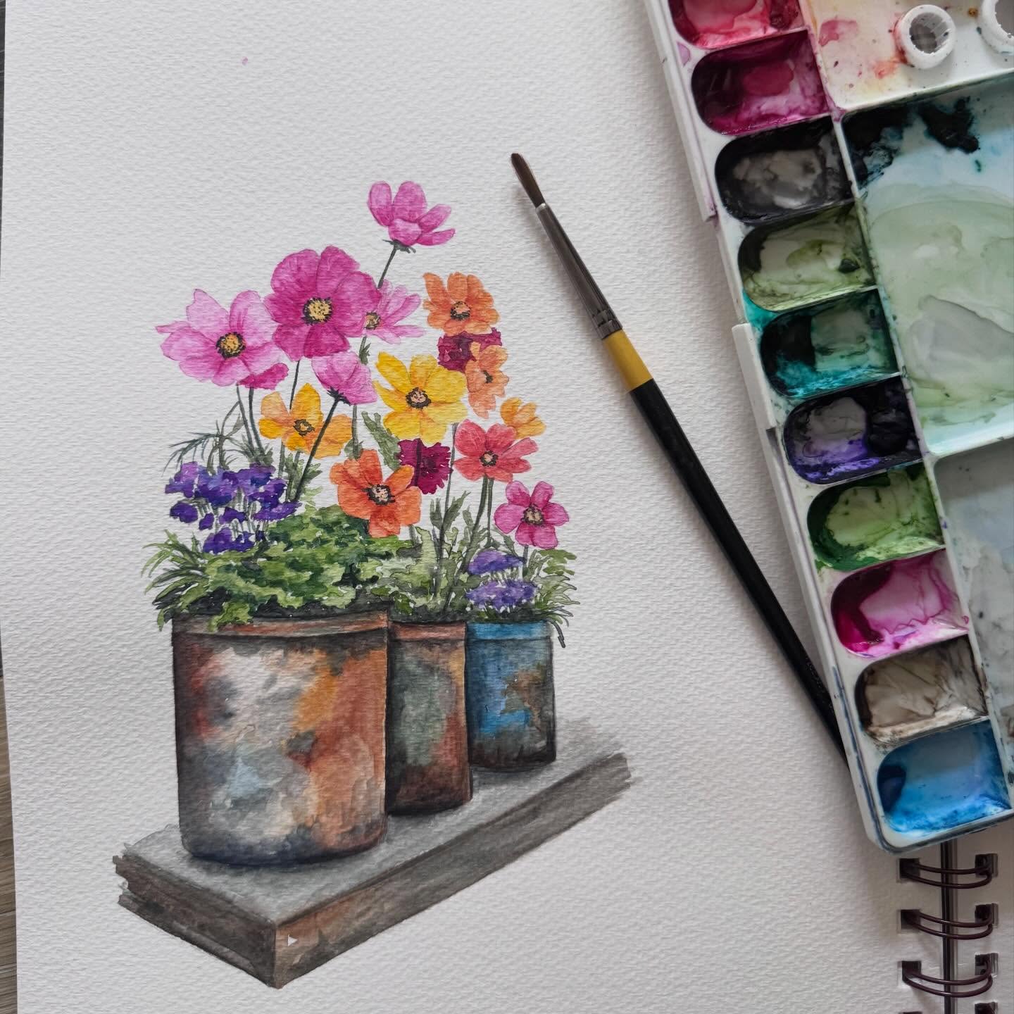 Let’s paint!
Paint this sweet little pot of flowers with me!
Join me on Zoom for a relaxed, step-by-step watercolor session—perfect for all levels. Let’s create something beautiful together from wherever you are! Or get the recording after class.
Link on website under ‘zoomclasses’
#zoomartclass #watercolorart