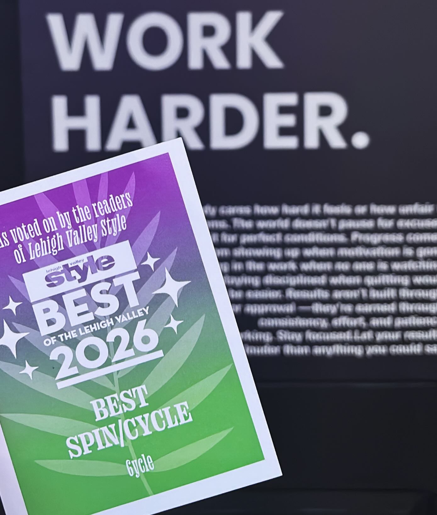 Make Some Noise for The 3-PEAT 🏆🏆🏆
For the 3rd year in a row, 6ycle has been crowned as the Best Spin Studio in the Lehigh Valley.
Winning this award is just the standard for us here though. The work never stops, we never settle for less than the best, and our team is hungrier than ever. Each year we win, we feel incredibly grateful for it.
But this year, it means more than it ever has.
Our team selflessly puts their heart and souls into bringing this mission to life.
Our community is proof of the impact we are making.
Our partners have helped us help more people in the LV.
This award says 6ycle… but let’s be abundantly clear.
This is a WE award.
OUR COMMUNITY EARNED THIS.
OUR COMMUNITY IS 6YCLE.
OUR COMMUNITY IS THE STANDARD.
Time to get back to work 🏆
Shout out to our local business partners @1stphorm @resistancestrength @valleyprep_mealprep @jayslocal @playabowlslehighvalley @botoxbymeesha @clearrivhydration ! Working side by side with you all to help the Lehigh Valley stay on top of their health and fitness has been an absolute honor, and we cannot wait to keep growing along side all of you.