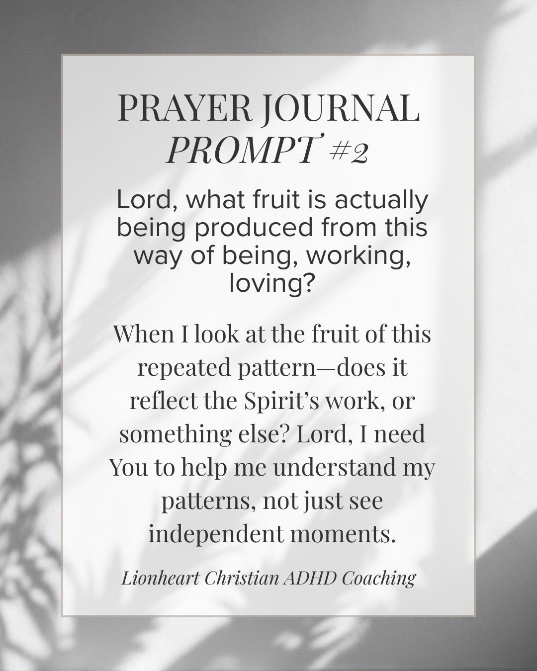 Patterns tell the truth when moments confuse us.
Looking at fruit over time helps us discern what is actually shaping our lives.
If you want help noticing patterns without spiraling into self-criticism, book a discovery call.