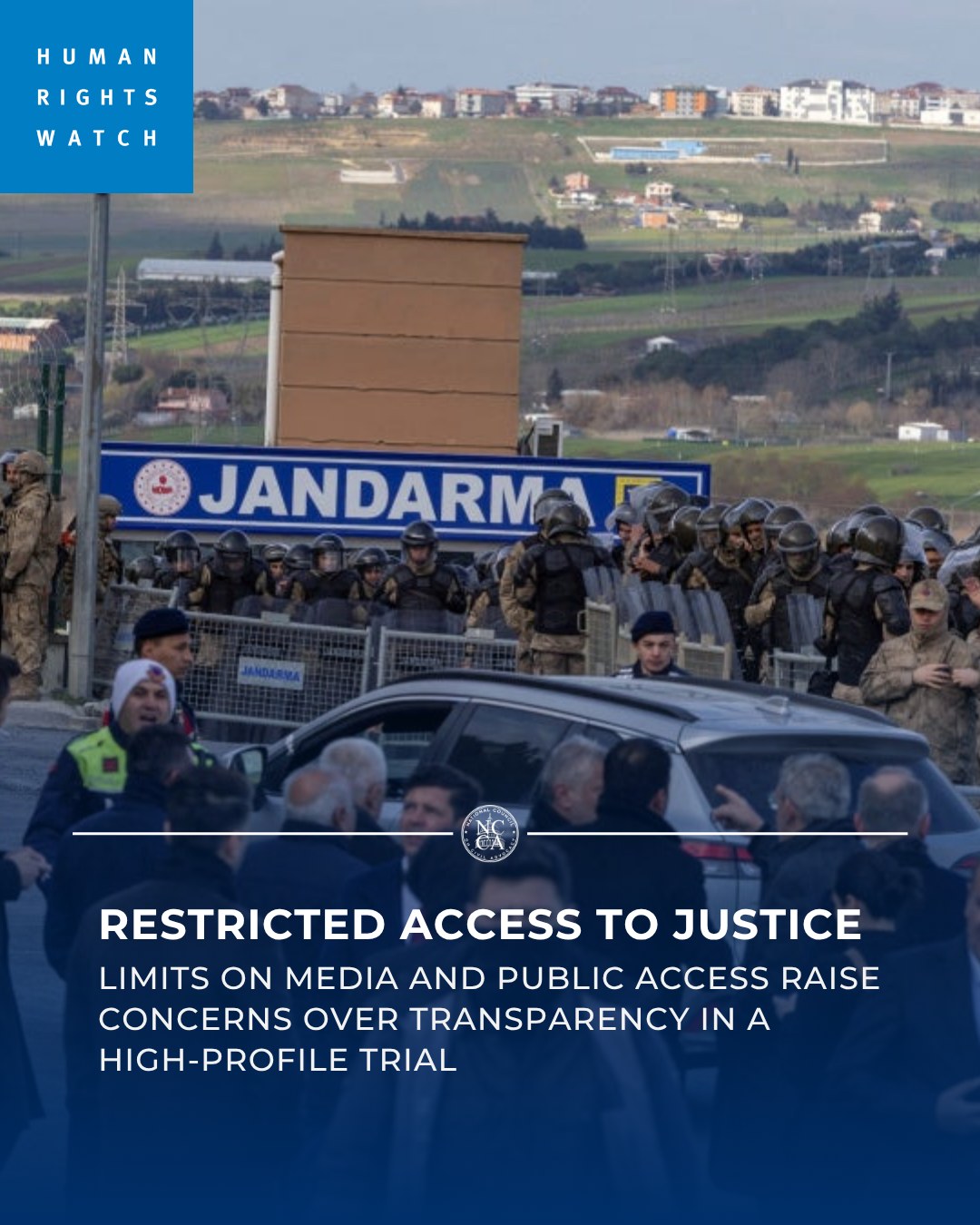 Restrictions on Imamoglu Trial Raise Concerns Over Open Justice in Türkiye
Human Rights Watch is urging Türkiye to lift courtroom restrictions in the trial of jailed Istanbul Mayor Ekrem Imamoglu, warning that limits on journalists, lawyers, and public access undermine the principle of open justice.
Reports indicate that journalists have been confined to obstructed viewing areas, lawyers have faced barriers to observation, and public access has been severely restricted—despite the case’s significant public importance.
Limiting transparency in such a high-profile trial raises serious concerns about press freedom, judicial accountability, and the right to a fair and public hearing.
Open justice is a cornerstone of the rule of law. Restrictions that prevent scrutiny risk eroding public trust and weakening democratic institutions.
🔗 Read more:
https://loom.ly/cBE5vtU
#HumanRightsViolations #Turkey #RuleOfLaw #PressFreedom #Democracy #Erdogan