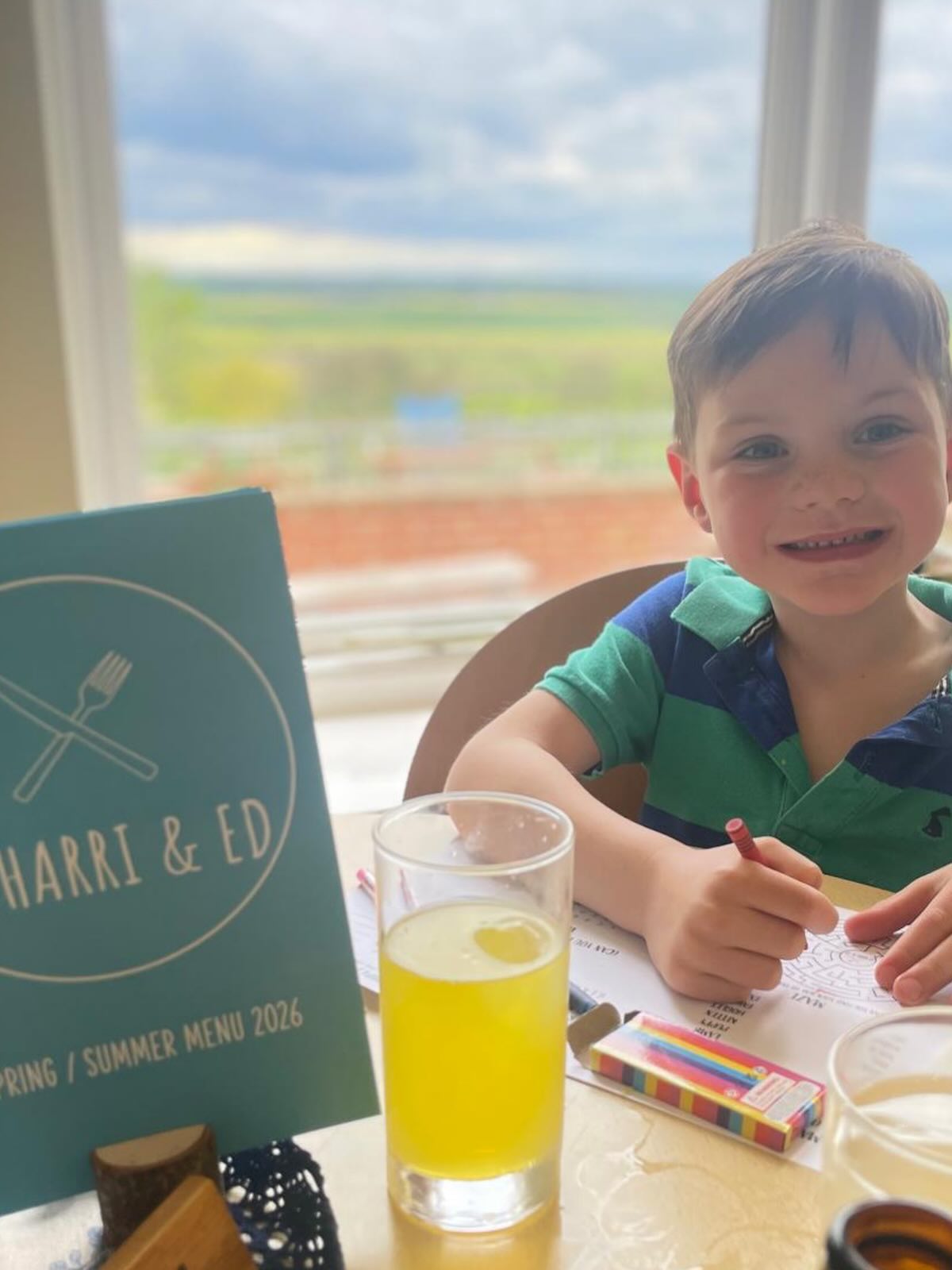 Weather not playing ball…not to fear! We have lots on offer to keep the little ones entertained including our own Kids Activity sheet with crayons included.
We also have a menu for little ones including a Mini Picnic and scoops of our delicious homemade Ice-Cream! Nom nom!
For the grown ups we have a full menu available from small plates to sweet treats too alongside some delicious beverages including a yummy Provence Rosé which is perfect to enjoy on any occasion!
Thanks for popping in Arthur Bear - hope you enjoyed the colouring and the grub too!
#family #food #activity