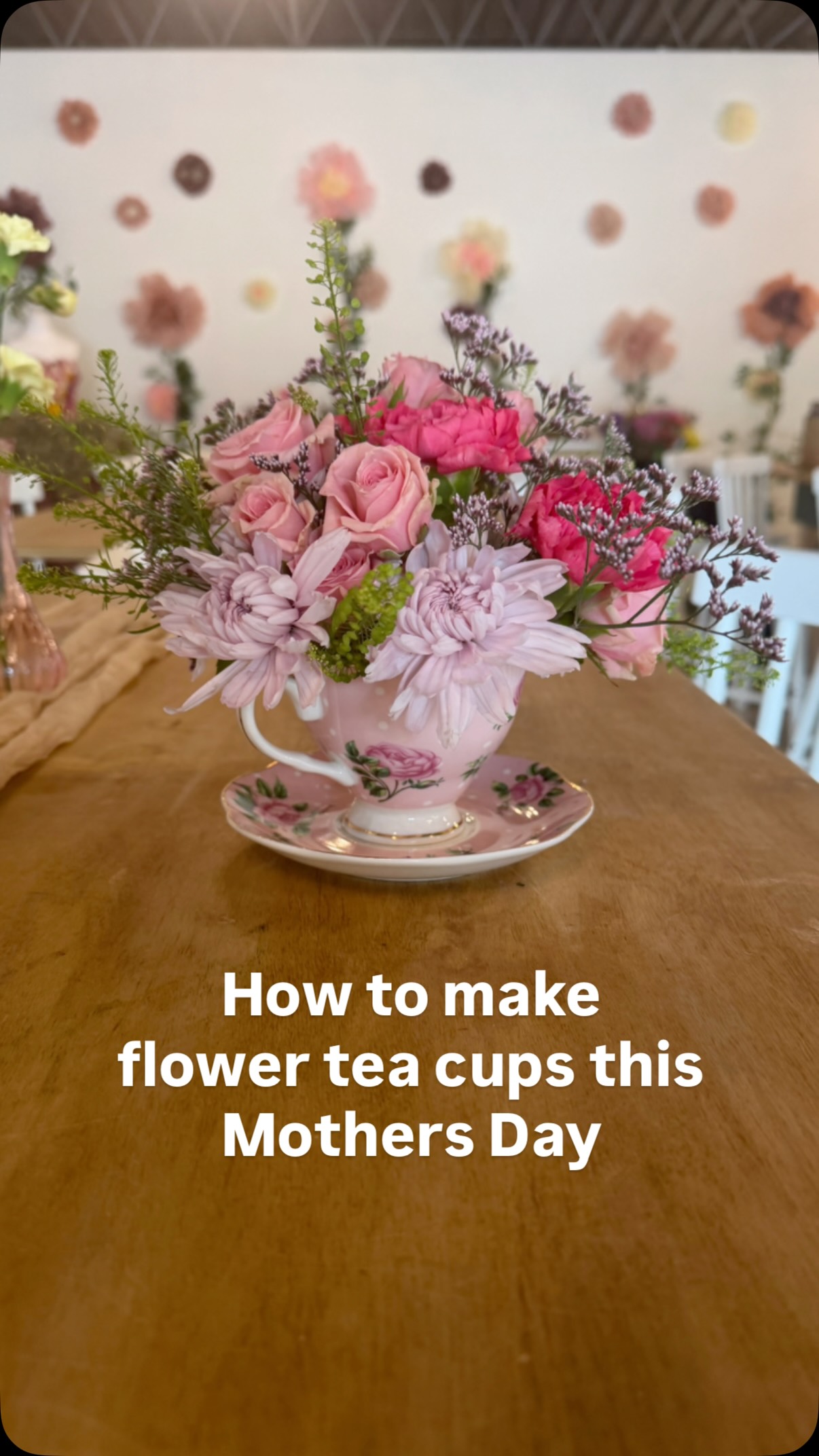The perfect little gift for Mother’s Day or your next tea party!
Grab a tea cup (thirfting these is the most fun)
Greens (we used penny cress) - 3 stems
Mini flowers 2 types - 3 stems each
1 focal flower 3 stems
1 texture (Limonium) - 1 piece broken up
Arrange in this order making sure to cut stems super short so they don’t fall out! You can also add chicken wire inside to hold stems in place.
A cute centerpiece or gift for Mothers Day!
Make your own our join us for workshop where you can make your own to take home and enjoy!
Link in bio!!