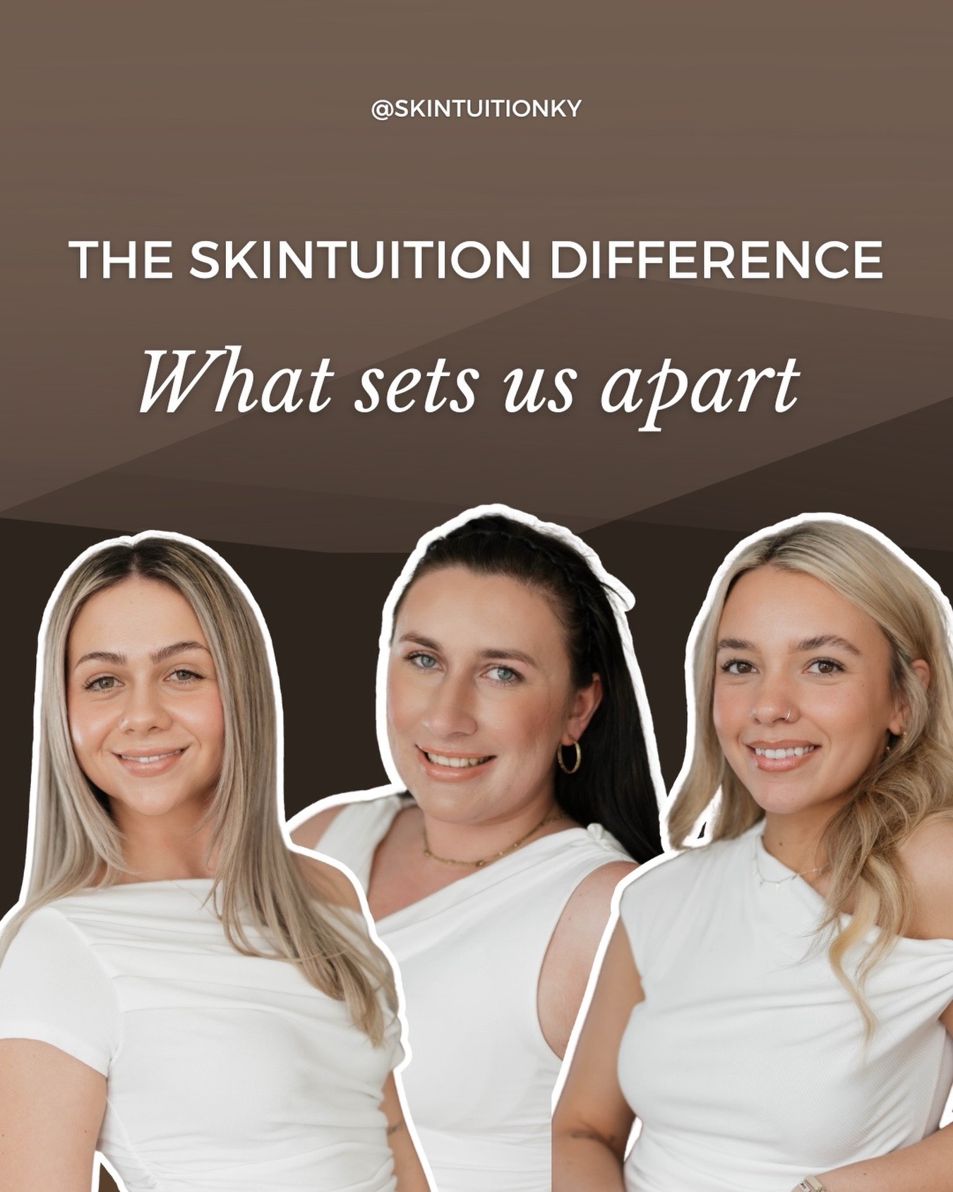 THE SKINTUITION DIFFERENCE
At Skintuition, we don’t just treat skin; we prioritize the person behind it. We’ve redefined the clinical experience to ensure you never feel like “just another appointment.”
Here is why our clients choose us:
✨The “Only One” Experience: We intentionally manage our books so that when you are in our our treatment room, you are our world. You’ll never feel rushed or overlooked.
✨True Connection: We bridge the gap between clinical expertise and deep empathy. We listen until you feel heard and analyze until you feel seen.
✨Result-Driven Intuition: We combine skin science with a bespoke, intuitive touch. You aren’t getting a menu item; you’re getting a strategy designed for you!
✨Transparency & Education: We don’t believe in “gatekeeping” glowy skin. We empower you with the why behind every step, ensuring your results last long after you leave the clinic.
Experience a higher standard of care
Healthy skin starts here
Link in Bio to Book