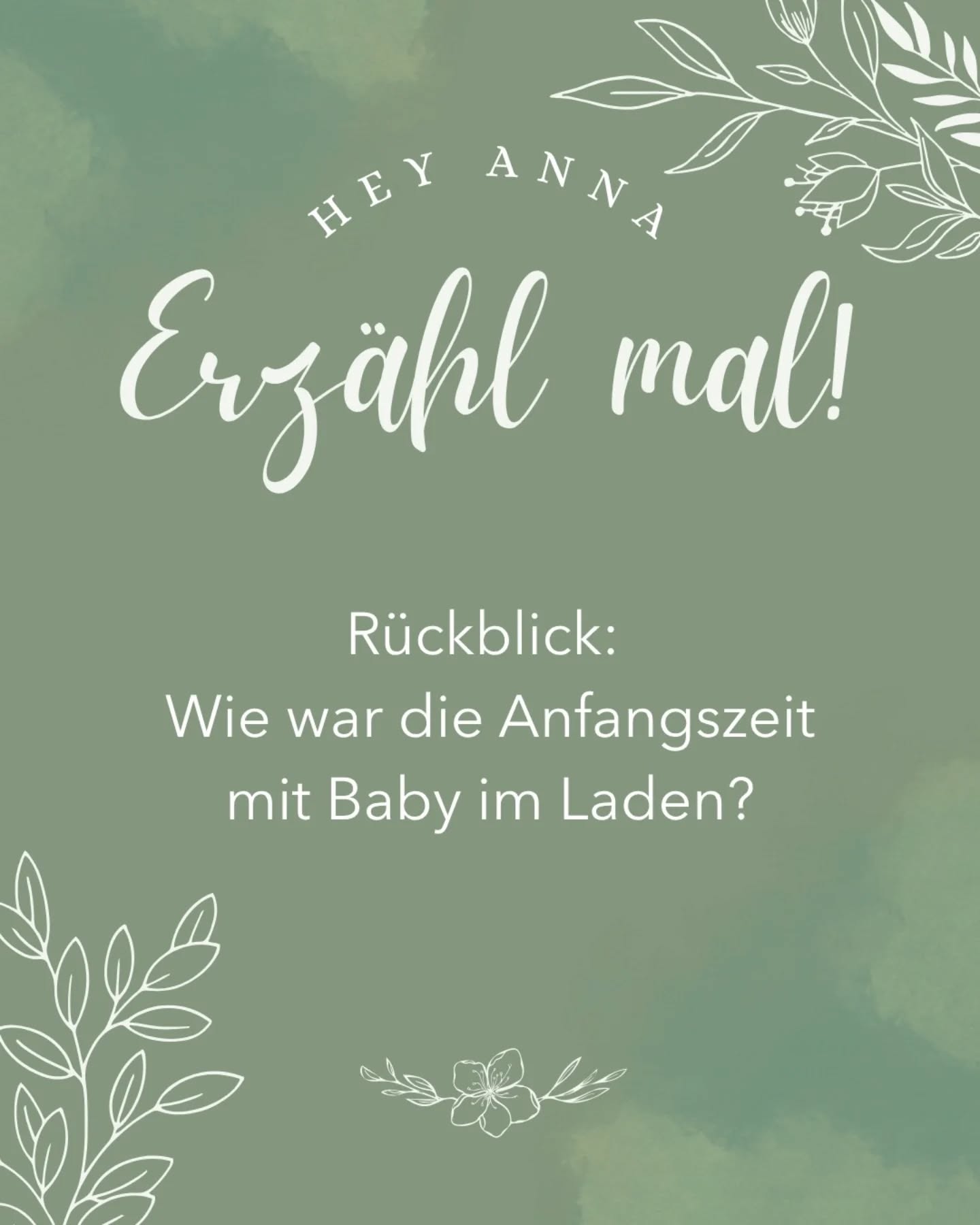 Hey Anna, erzähl mal! 🌸
Die Anfangszeit war intensiv. Traurig. Schön. Leicht und schwer zugleich. Dankbar für die Vergangenheit und für die Zukunft.
Aber lies selbst, wie es für uns war.
Fotorückblick ganz hinten. 🥰
#bazar_seewis #anfang #mamaundbaby #conceptstore