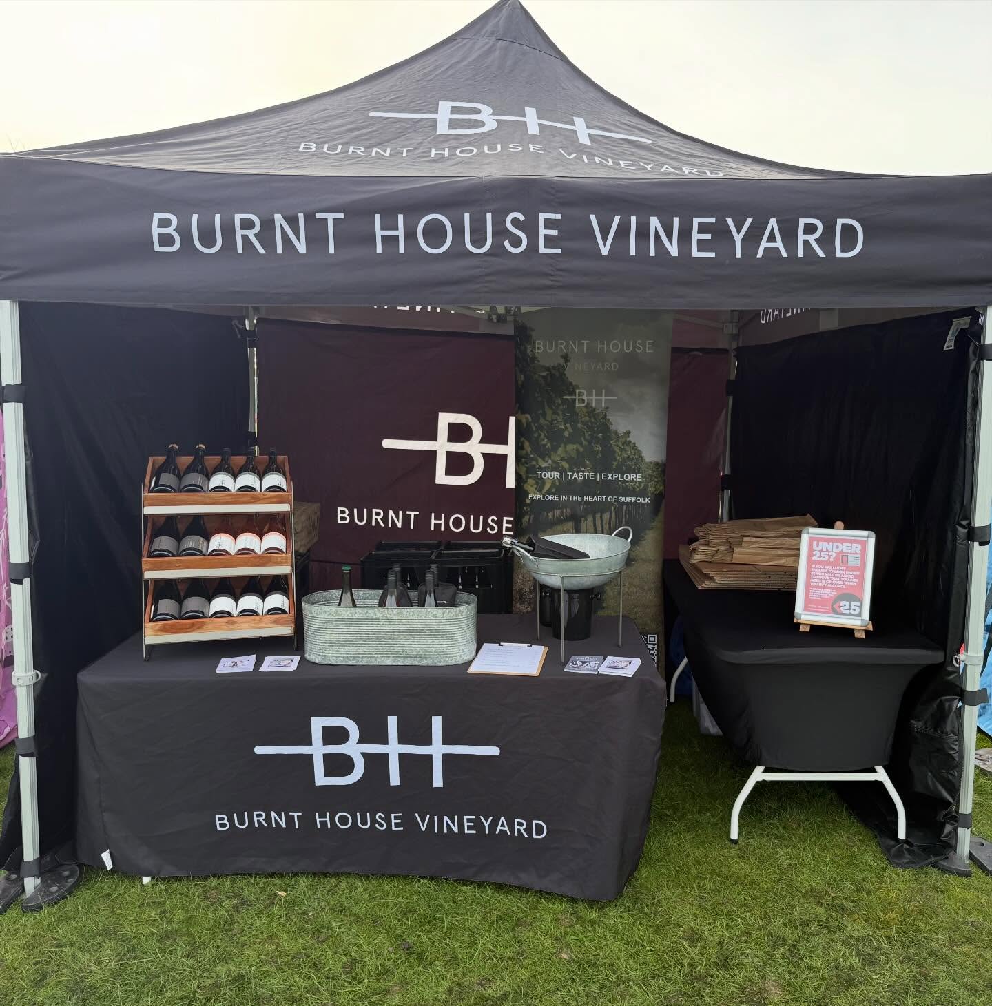 How was your Easter! We had a busy time working @britishcountryshow - with Monster Trucks, Stunt Shows and Shire Horses with @burnthousevineyard . The wind nearly blew Ian’s hair off on Sunday - but great English was proudly paraded in a great early Spring outing - and Monday saw shining sun - perfect weather for buying lovely wine! This beautiful vineyard produces the most amazing Bacchus, Pinot Meunier Rose, Pinot Noir and Sparkling Brut - with a beautiful tasting area. Come and take a tour, and learn about the best of English Vino. Link in our bio for more info.