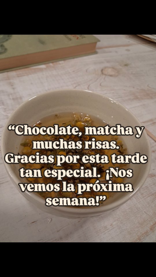 Chocolate, té matcha y una tarde llena de energía, conexión y carcajadas 🍵✨
Momentos así nos recuerdan que la salud también se construye compartiendo, aprendiendo y disfrutando.
Gracias a todas por formar parte de este espacio tan especial 💚
Os esperamos la próxima semana para seguir sumando bienestar.
¿Te vienes a la siguiente charla? Escríbeme y te cuento 👇
#bienestarintegral #saludconsciente #epigenetica #mujeresconenergia