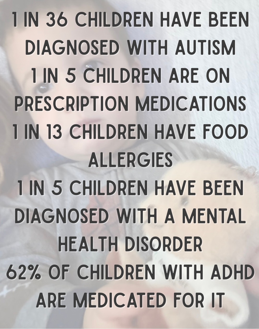 These numbers should make us pause for a moment.
ㅤ
🔹 1 in 36 children diagnosed with autism
🔹 1 in 5 children on prescription medications
🔹 1 in 13 children with food allergies
🔹 1 in 5 children diagnosed with a mental health disorder
🔹 62% of children with ADHD medicated
ㅤ
Something deeper is happening with our kids.
ㅤ
At Breaking Free Chiropractic, we look at one of the most overlooked pieces of the puzzle: the nervous system.
ㅤ
Your child’s brain and body communicate through the nervous system. When that system is overwhelmed by stress, inflammation, birth trauma, environmental toxins, or chronic overload, it can affect how a child sleeps, focuses, digests food, regulates emotions, and processes the world around them.
ㅤ
This is where nervous system based chiropractic care comes in.
ㅤ
Our care focuses on helping the body shift out of stress mode and back into regulation so the brain and body can communicate more clearly.
ㅤ
Parents often begin noticing changes like:
⚓ better sleep
⚓ improved focus and emotional regulation
⚓ calmer behavior and fewer meltdowns
⚓ better digestion and immune function
⚓ improved connection and engagement
ㅤ
We are not chasing symptoms.
We are helping the body function the way it was designed to.
ㅤ
And when the nervous system is supported, kids often begin to thrive.
ㅤ
If you’re a parent who feels like there has to be a deeper answer for what your child is going through, you are not alone.
ㅤ
Send us a DM with the word INFO and we can walk you through how our scans and nervous system assessments work. 💙
ㅤ
#pediatricchiropractic #nervoussystemhealth #autismawareness #adhdhelp #breakingfreefamily