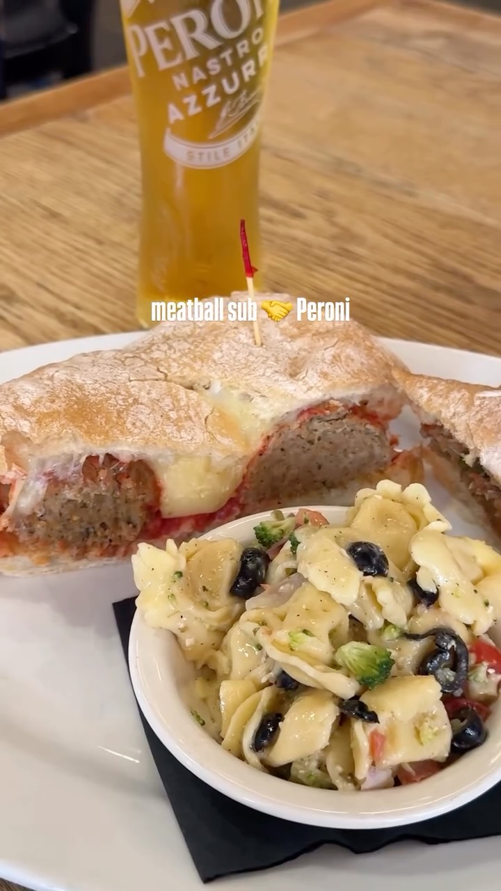 The answer to lunch (or dinner) is simple: Meatball sub and Peroni.