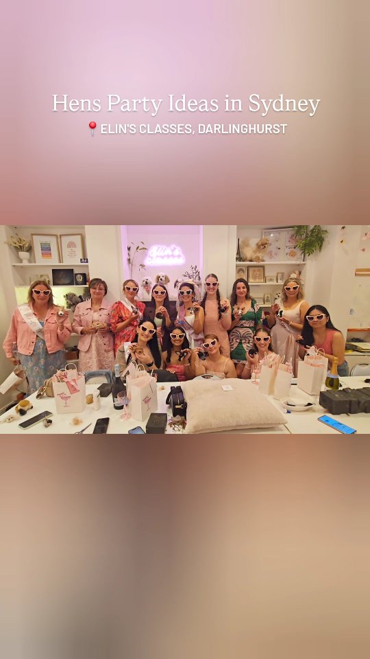 🎉✨ HENS PARTY IDEAS IN SYDNEY! ✨🎉
Looking for the perfect way to celebrate your special day? 🥂💃 We’ve got you covered with a range of fun and creative classes that’ll make your hens party UNFORGETTABLE! 💕💄
🎨 Paint & Sip – Unleash your inner artist
🎂 Cake Decorating – Create sweet masterpieces
🍫 Dessert Making – Indulge in making (and tasting 😋) delicious treats!
🌸 Perfume making – Craft beautifully scented creations to take home!
💡 Drawing Lamp Making – Light up your creativity
🐾 Needle Felting – Make your very own adorable dog keychain! 🐶🔑
...and so much MORE! 🥳💖
🌐 Discover all our exciting options on our website!
👉 www.elinsclasses.com
#HensPartySydney #HensSydney #sydneywedding