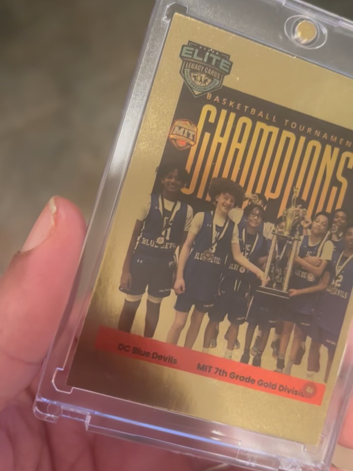DC Blue Devils MIT 7th Grade Gold Division Champions🏆
All the hard work, the hustle, the heart — it paid off.
This squad showed up and showed out. They didn’t just win — they earned every second of it. Proud is an understatement. — this is a moment these kids, coaches (and families) can literally carry forever. ❤️
#elitelegacycards #youngathletes #hardworkpaysoff #nodaysoff #champions
