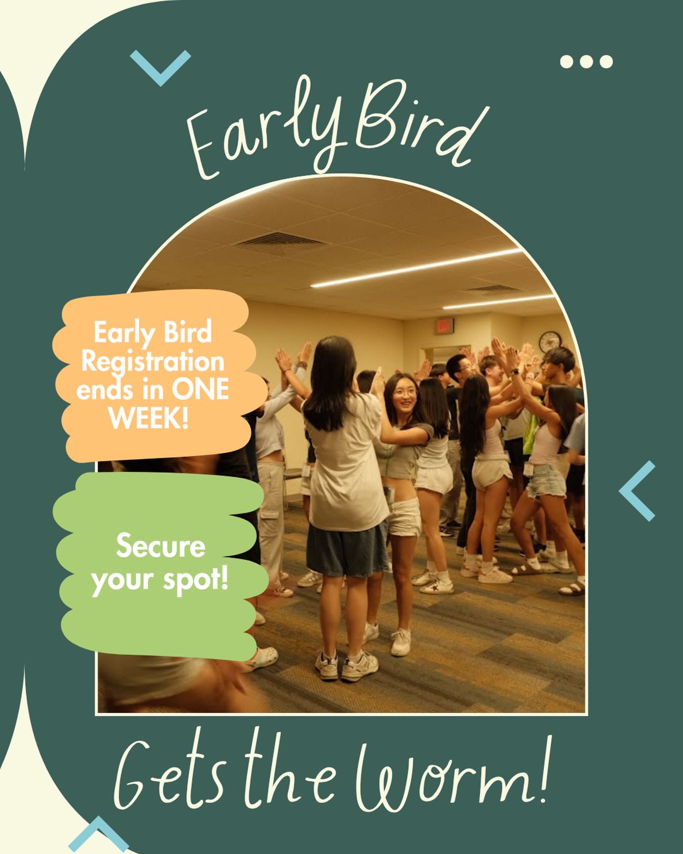 1️⃣ WEEK UNTIL EARLY BIRD REGISTRATION CLOSES ‼️ don’t wait - register today!