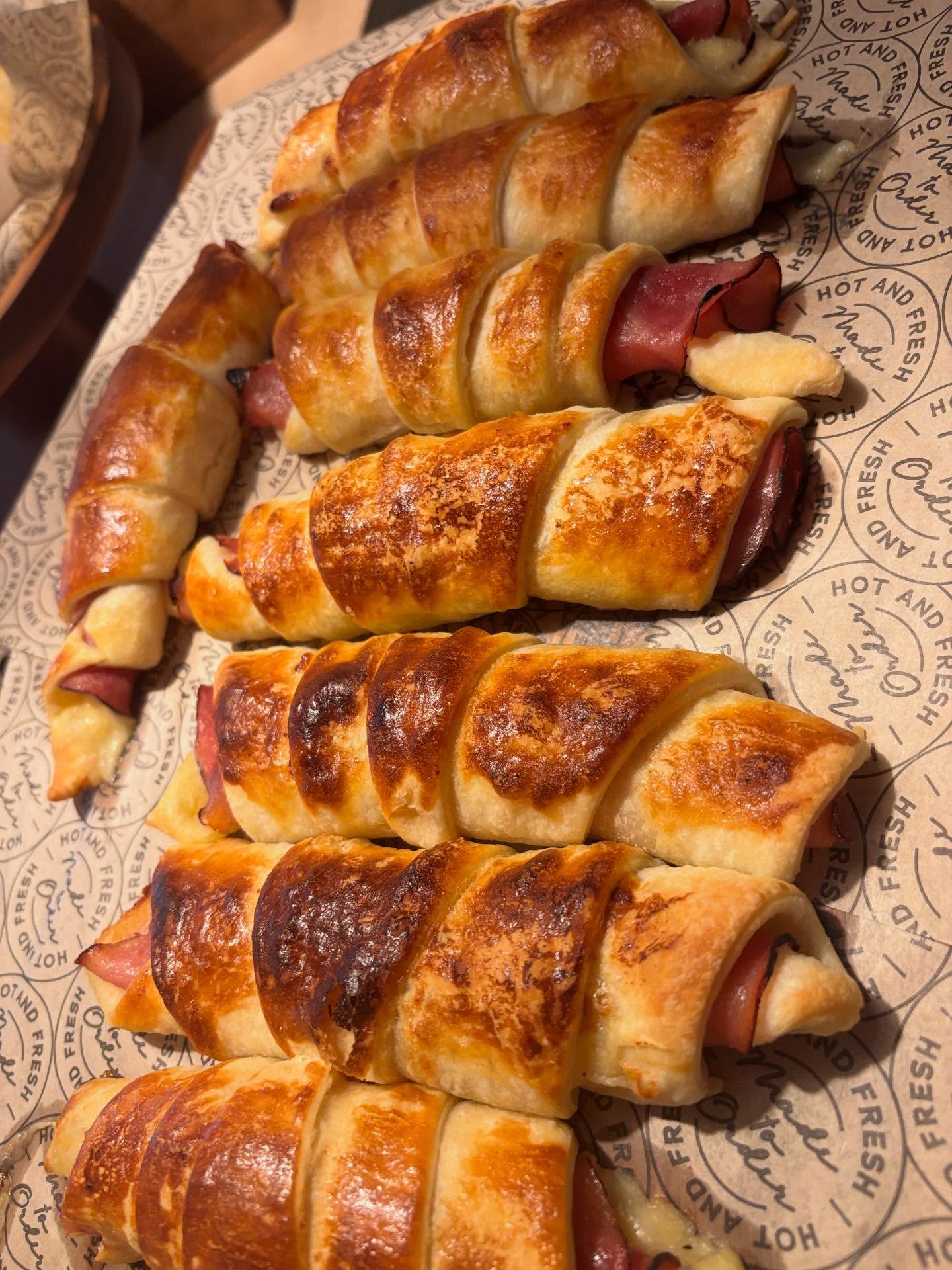 Fresh batch of ham and cheese, blueberry, walnut raspberry@and strawberry! Come grab em while they last! #croisantlovers #pastrieslovers #eatlocal #westmoreland