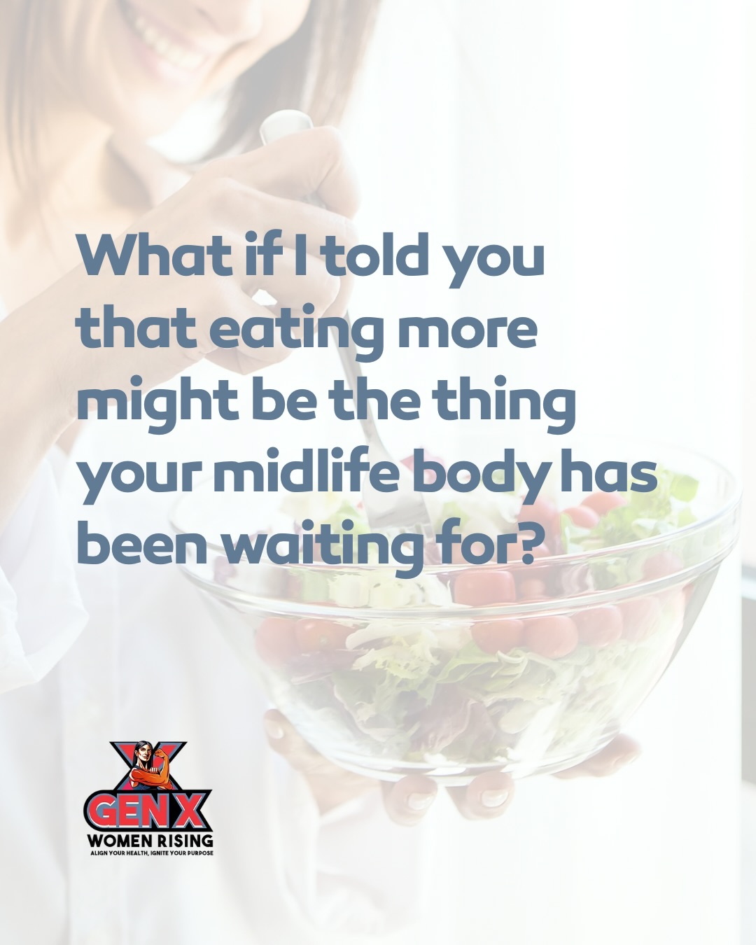 What if eating more is actually what your midlife body needs?
For years, we were told: eat less, shrink more, control harder.
But in perimenopause and menopause, your body needs fuel — protein to protect muscle, nourishment to support strength, and enough food to feel steady.
This isn’t diet culture.
It’s not about perfection.
Inside StrongHer Now, we talk about nutrition without shame or punishment — and without pretending your 45+ body should work the same way it did at 25.
Cohort 2 starts May 24.
Link in bio.