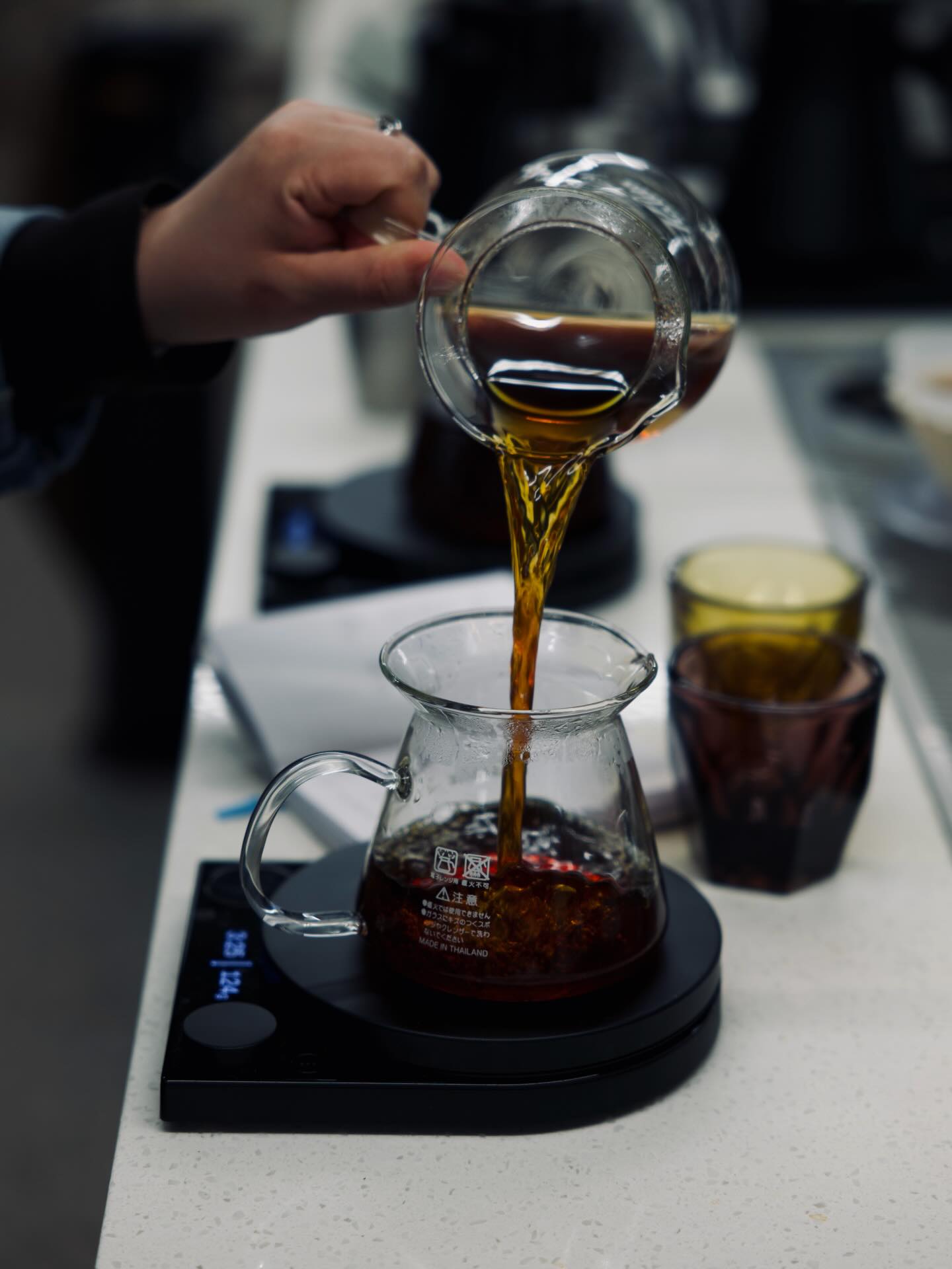 Never settle for good enough means a lot here at ONYX and these two fine folks are a huge part of that process. @jake_sanders13 and @anarelivillanazul doing their thing to get the best recipes out to ya’ll with every coffee that comes through.. #onyxly @onyxcoffeelab