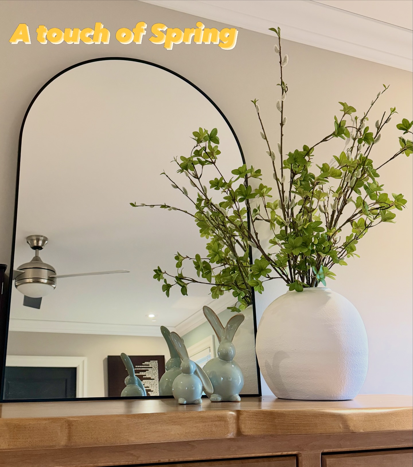 Springtime decor, one touch at a time 🌼 #homedecor #spring #farmhouse