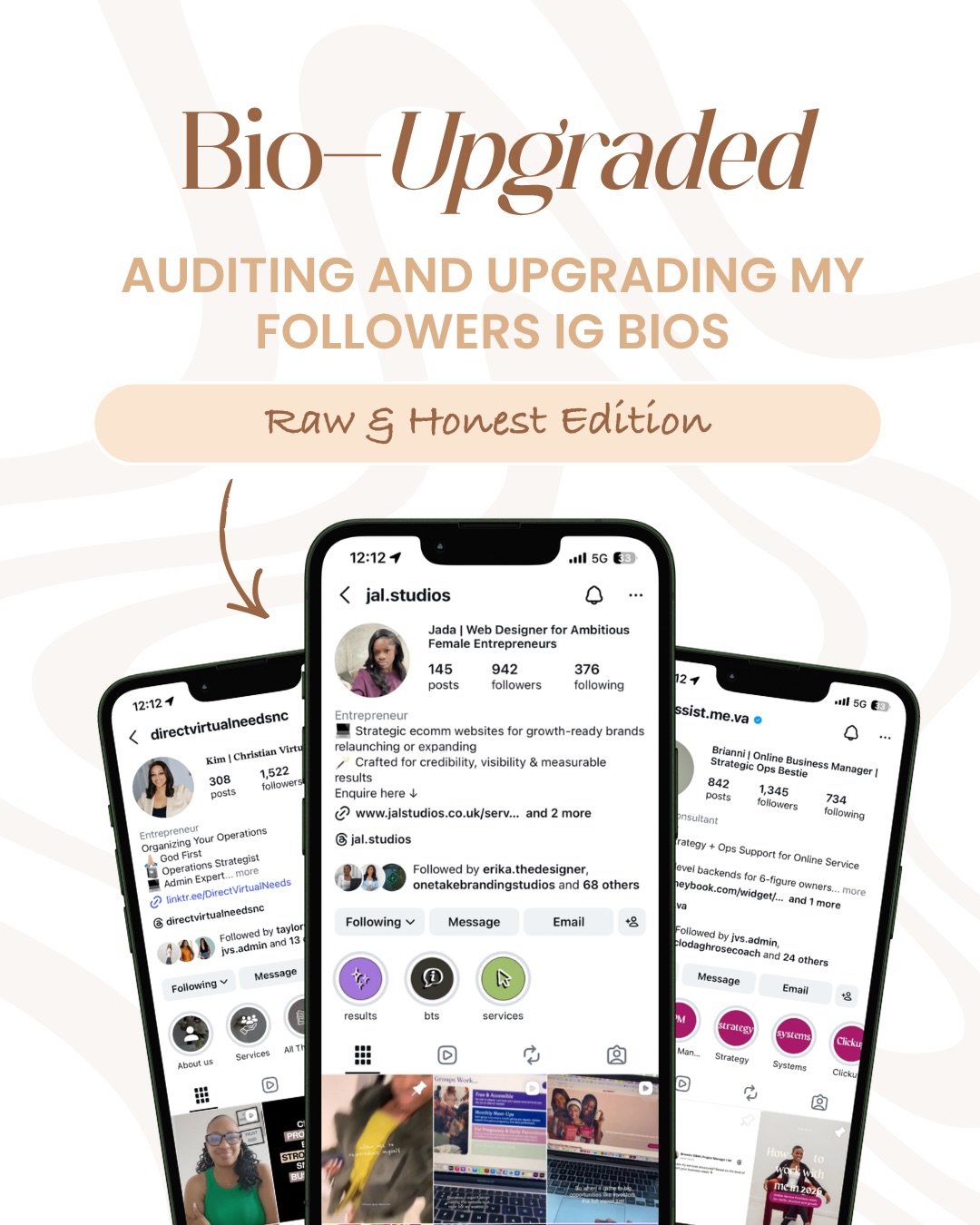 Comment “BIO” below if you want me to rip apart your bio lovingly, then follow me to see if yours is next✨
bio, Instagram bio, bio audit, bio revamp, bio upgrade, bio review, rewrite bio, Instagram bio help, Instagram audit, ig bio revamp