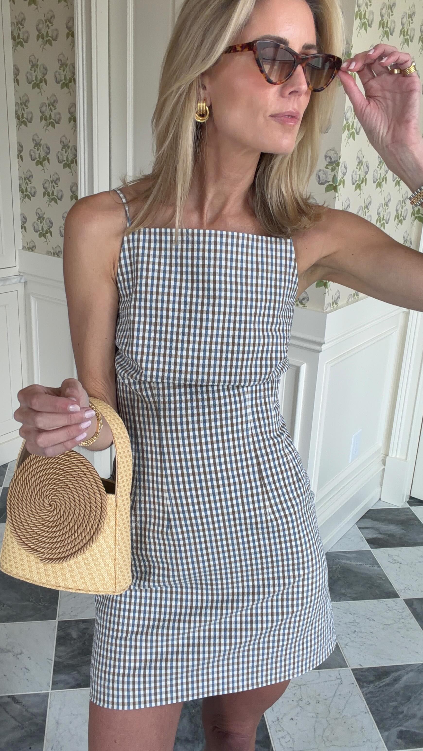 new in from @veronicabeard I've never pressed *add to cart so fast. this same gingham style was my most worn dress last summer. comment 'link' for shopping links and sizing details.