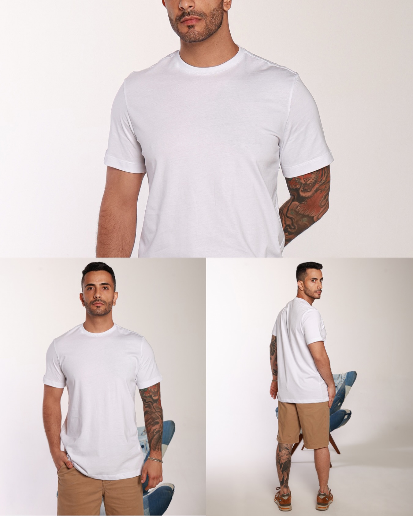 MINIMALISMO COM INTENÇÃO
A peça básica vira protagonista quando o fit é impecável. O neutro conversa com o tom terroso, criando uma estética urbana, madura e segura.
É sobre vestir pouco e comunicar muito.
#AmmoJeans