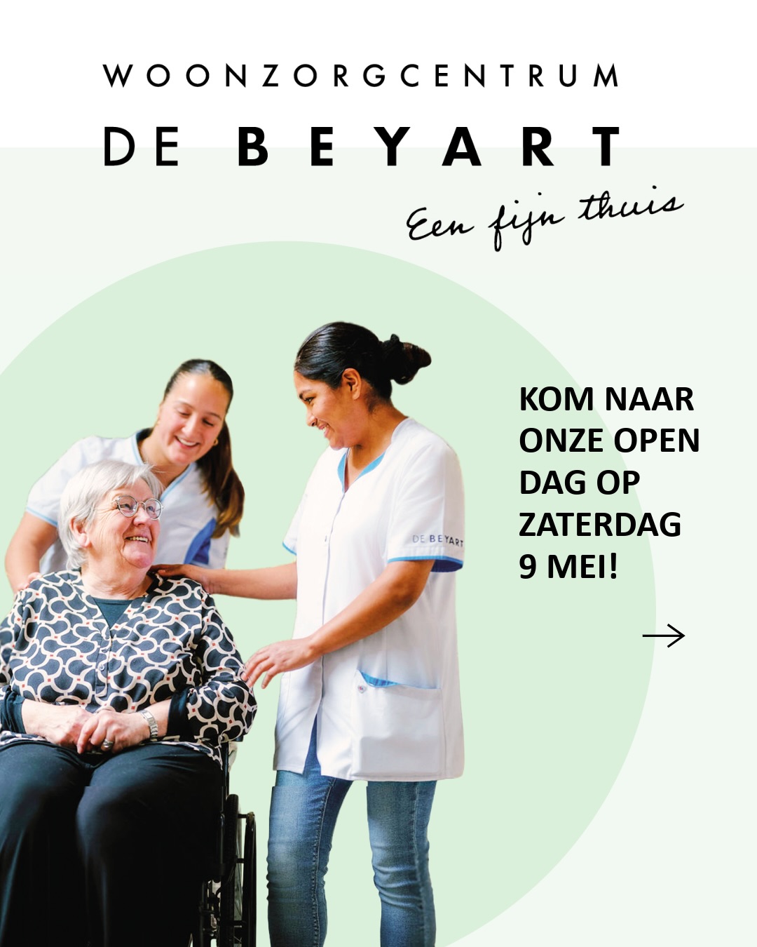 #socialmediacampagne Open Dag 9 mei @de_beyart_ + @werkenbijdebeyart
#socialmedia #carroussel #debeyart #opendagzorg