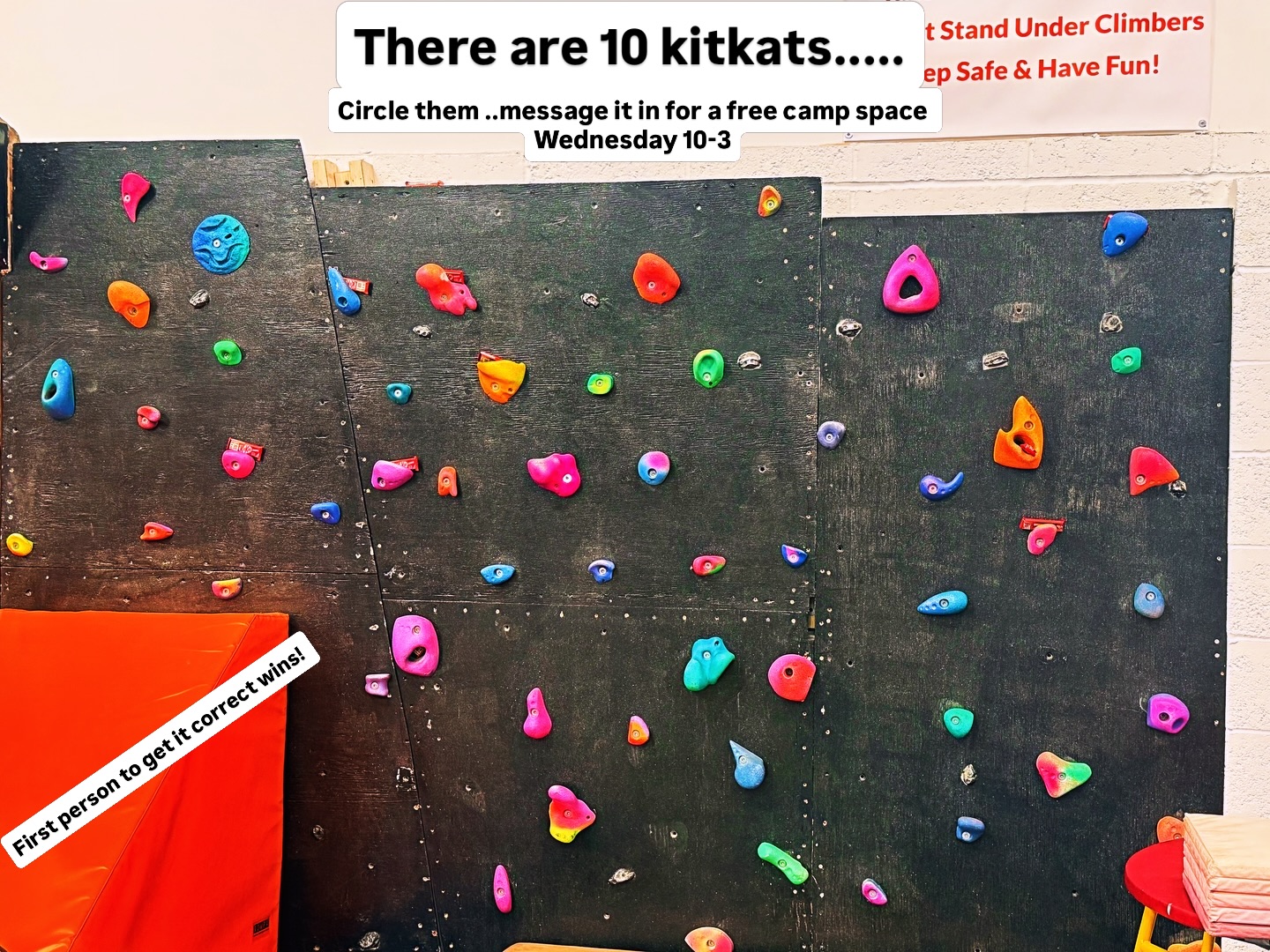 Okkkkkkk first person to correctly guess where all the KitKat are located when a free camp space this Wednesday 10 am till 3 pm! No purchase necessary, no cash or alternative , no exchanges! It's just a bit of fun. If your already booked on the camp, you are still welcome to have a guess! You'll win a kitkat 😂 unless Henry's eaten them all.....
.
