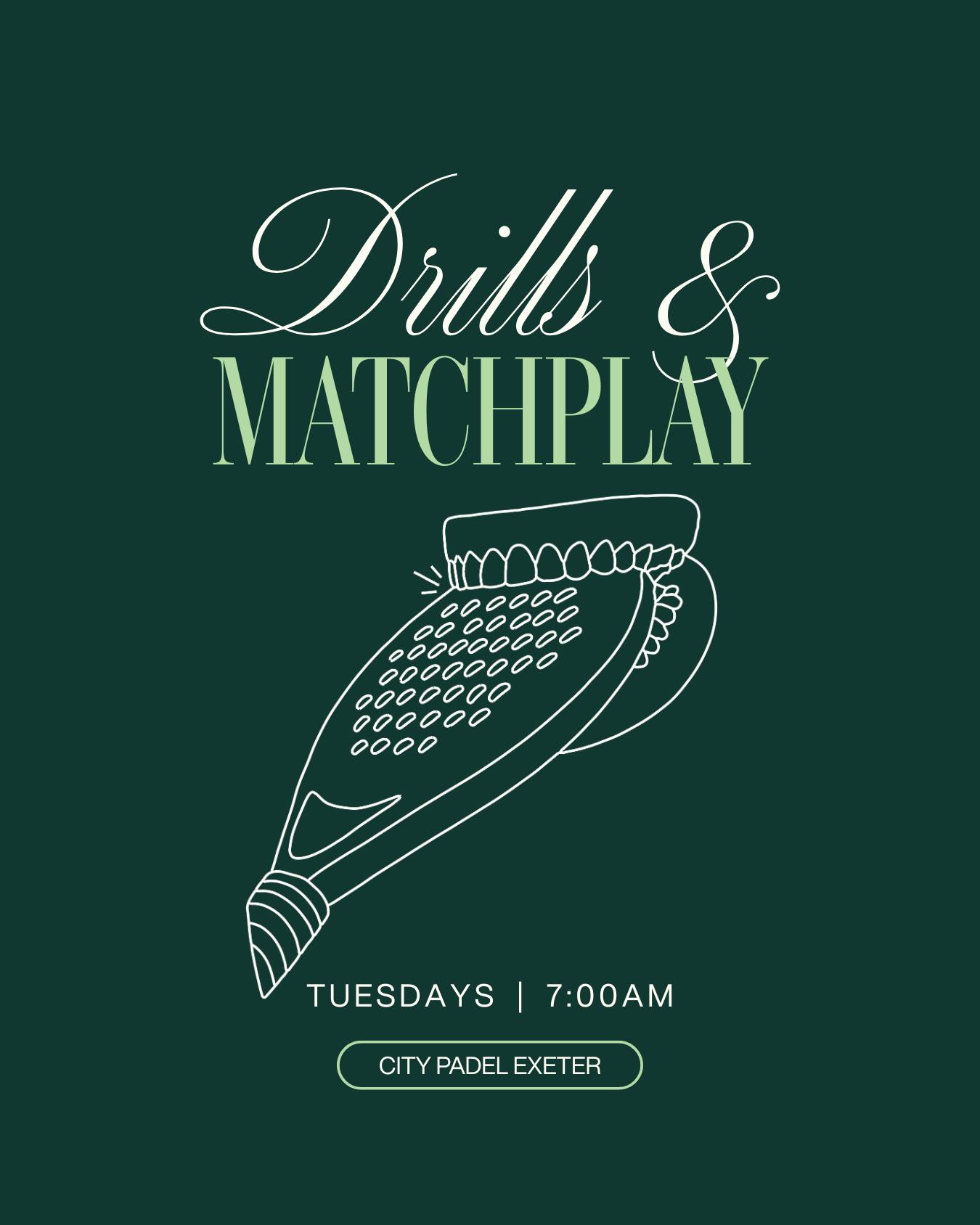 Missed Monday’s Drills & Matchplay? 🎾 No stress - you can jump into tomorrow’s 7am session instead 🙌
Fast-paced drills, match scenarios, and a great way to start the day feeling sharp. Book via Playtomic 📲