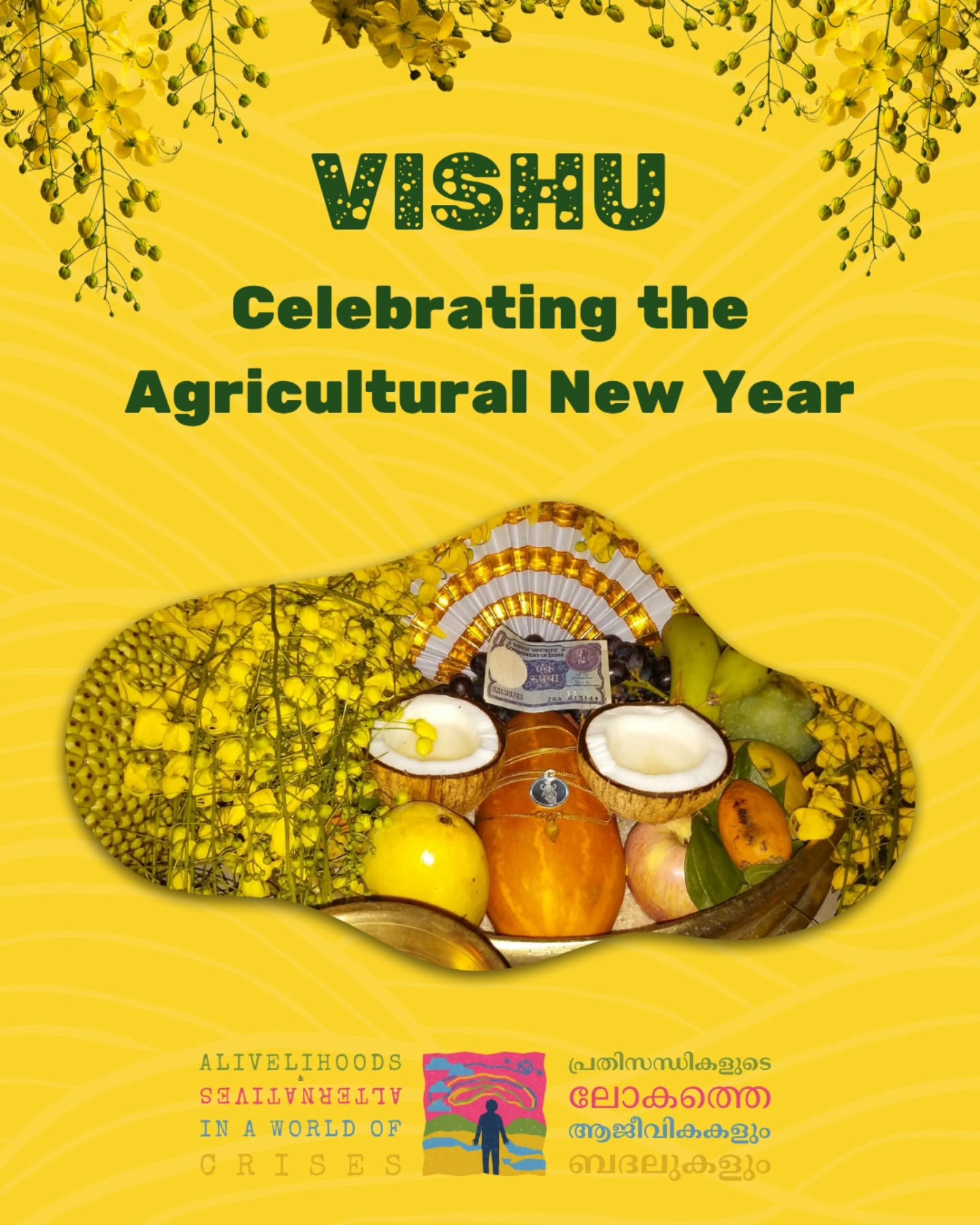 Happy Vishu! A New Agricultural Year Begins.
Today, as the sun enters the Medam constellation, Keralam celebrates Vishu, not just as a new year, but as the start of the agricultural calendar. It is the day when Njattuvela begins, a traditional wisdom system that divides the year into 27 periods named after stars, each guiding farmers on when to sow, plant, and harvest.
The Vishukani, with its golden cucumber, mangoes, jackfruit, and rice, is a celebration of nature's summer bounty.
The Vishukanji and Vishukatta prepared today connect us to generations of farmers who understood that food is not just sustenance, but relationship .
Yet today, our food systems are threatened by a metacrisis; climate breakdown, extractive agriculture, and eroded trust between those who grow and those who eat .
This Vishu, as we honour traditions rooted in nature's rhythms, we invite you to a question:
Can reimagining our relationship with food be the starting point for healing both people and the planet?
Join us at the Alivelihoods & Alternatives in a World of Crises: Food Systems Edition workshop.
📍 TAPCo, Wayanad, Keralam
📅 April 30 – May 3, 2026
Apply here: www.travellersuniversity.org/aaiawoc
Let's move from "what is" to "what could be."
@travellersuniversity @tapcofarmer @alivelihood_ @untilitwasnt_