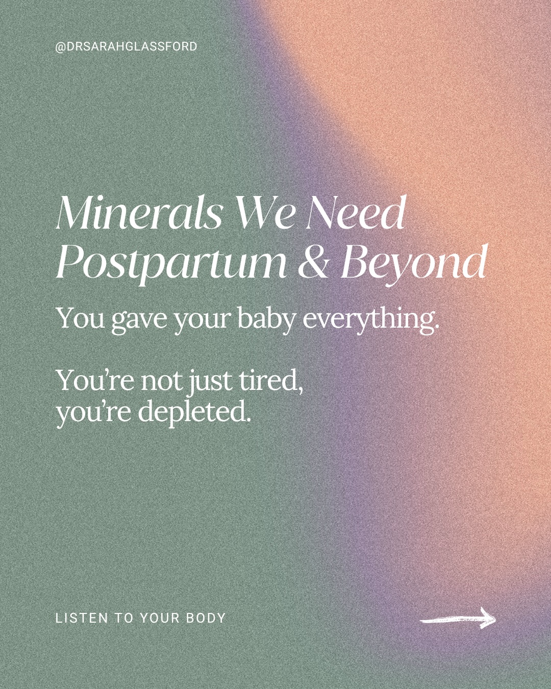 Pregnancy, labour, and breastfeeding are beautiful. They are also deeply depleting.
Your body spent months (or years really!) growing, birthing, and feeding another human. That requires an enormous amount of minerals. And most women are never told how much they’ve lost or what to do about it.
Fatigue, brain fog, hair loss, and anxiety that comes out of nowhere isn’t always “just part of being a new mom.”
A lot of it is mineral depletion and we can support you!
Save this post. Share it with a mama in the trenches 🤍