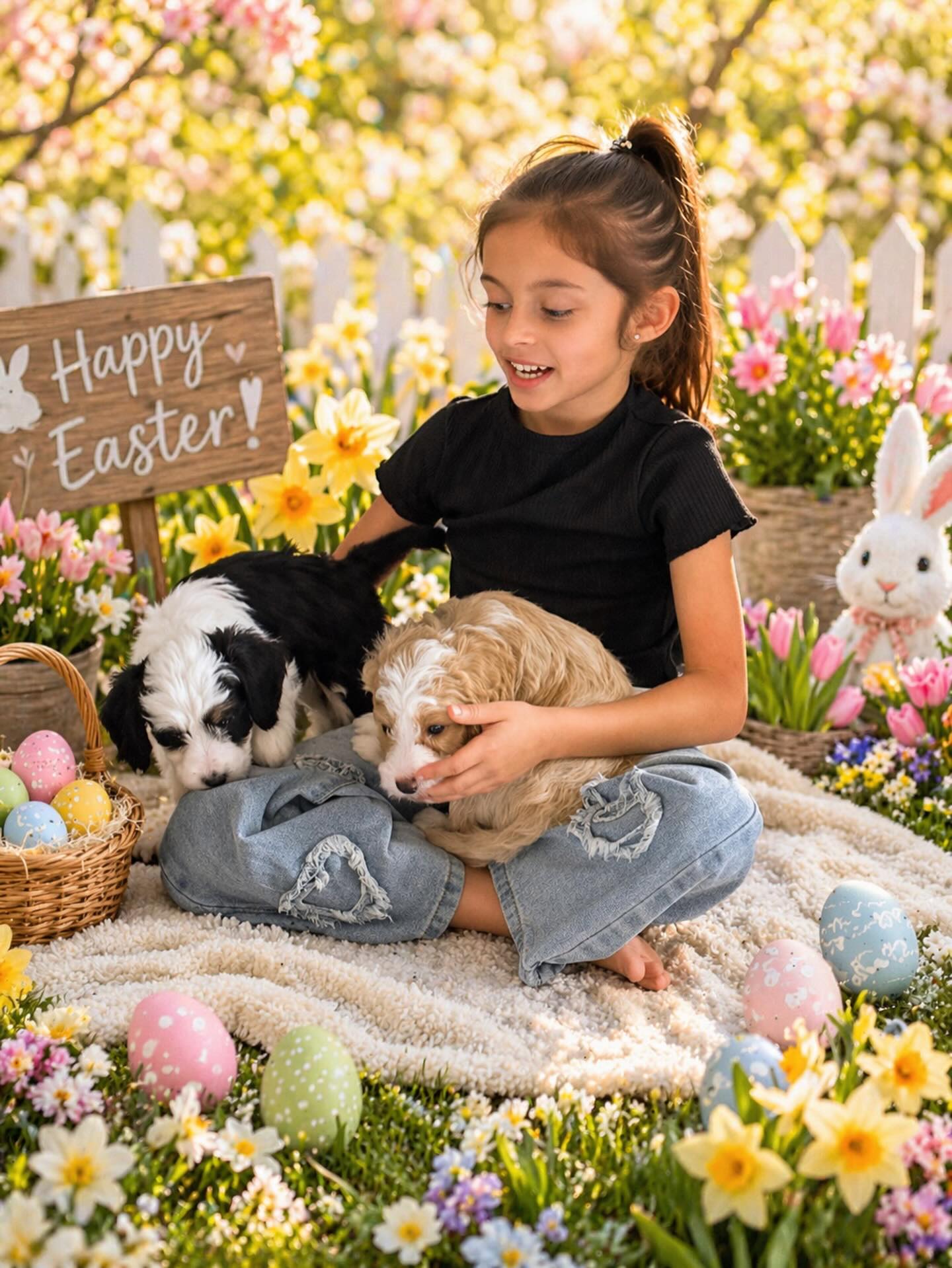 It’s almost Easter!! #miniberbedoodles #puppies #floridadoodlesofinstagram #easterfun