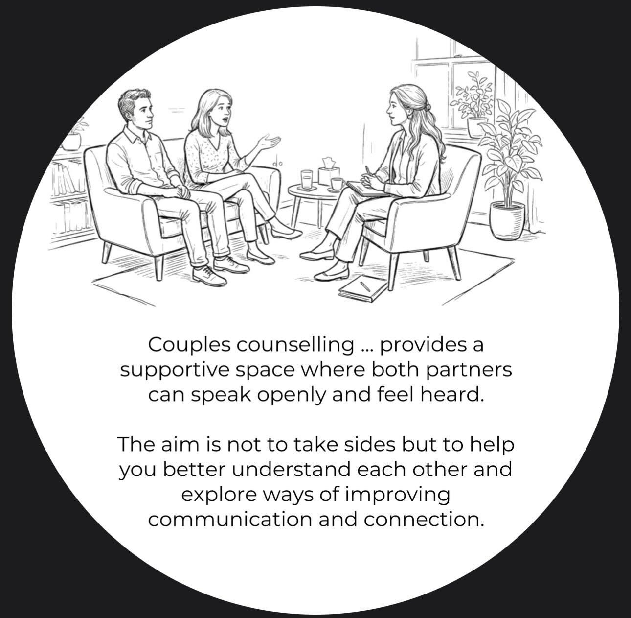 …
Couples counselling provides a supportive space where both partners can speak openly and feel heard.
The aim is not to take sides but to help you better understand each other and explore ways of improving communication and connection.
Are you both stuck … maybe reach out and see if we can get things moving forward
#mentalwellbeing #couplescounsellingWirral #couplestherapy #therapynearme #movingforwardtogether