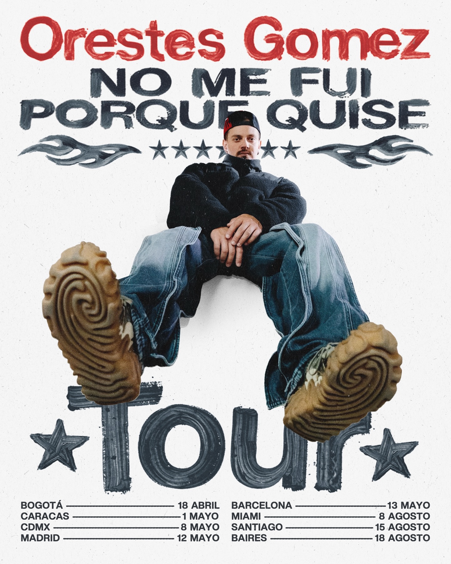 Este mes arranca esto ❤️🔥, emocionado de mostrarles mi show y poder girar con mi música. Ahi nos vemos.
🇻🇪🇨🇴🇲🇽🇪🇸🇺🇸🇨🇱🇦🇷
Estoy pensando agregar otras ciudades, donde más quieren ver el show?