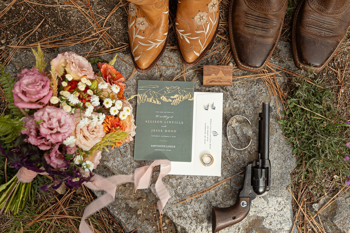 My happy place is a wedding in the mountains ✨ #boisephotographer #idahophotographer #idahoweddingphotographer #boiseweddingphotographer #mccallweddingphotographer