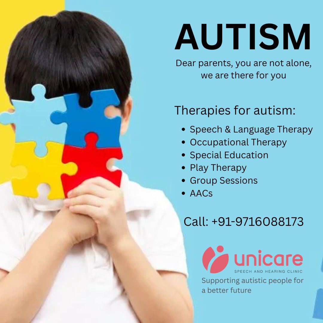 🌈 Empowering Families, Building Futures 🌈
At Unicare Speech & Hearing Clinic, we walk hand-in-hand with parents to nurture every child’s growth. 💙
✨ We support families in:
- Developing communication skills
- Managing behavioral challenges
- Addressing sensory needs
- Enhancing attention and focus
🧩 Our services include:
- Speech & Language Therapy
- Occupational Therapy
- Special Education
- Group Sessions
- Play Therapy
- AAC (Augmentative & Alternative Communication)
Because every child deserves a voice, confidence, and the chance to thrive. 🌟
👉 Join us in creating brighter, inclusive futures
Call +91-9716088173 for support. #autismsupport #autismawareness #speechtherapy #occupationaltherapy #specialeducation #unicareclinic