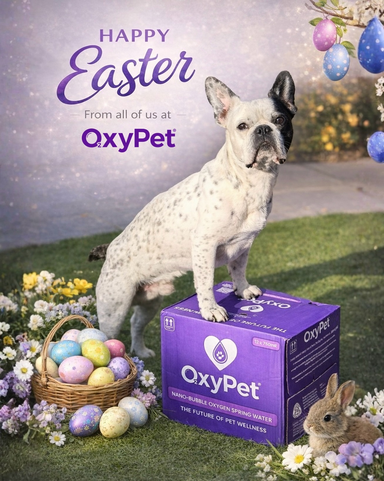 Happy Easter from all of us at OxyPet 💜
Wishing you and your family a relaxed day filled with fun & plenty of tail wags 🐾