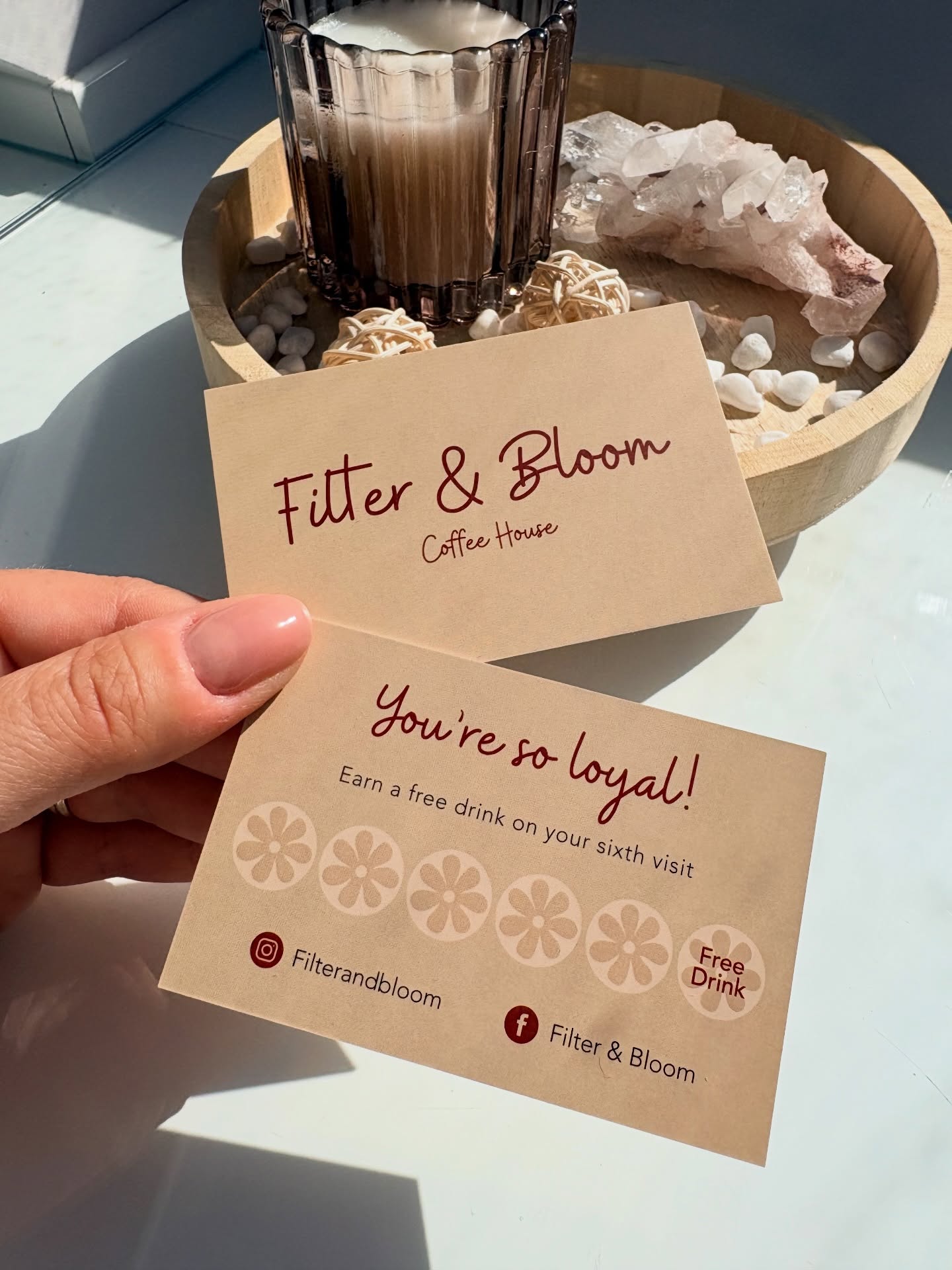 Loyalty cards for a brand new business!
@filterandbloom ❤️