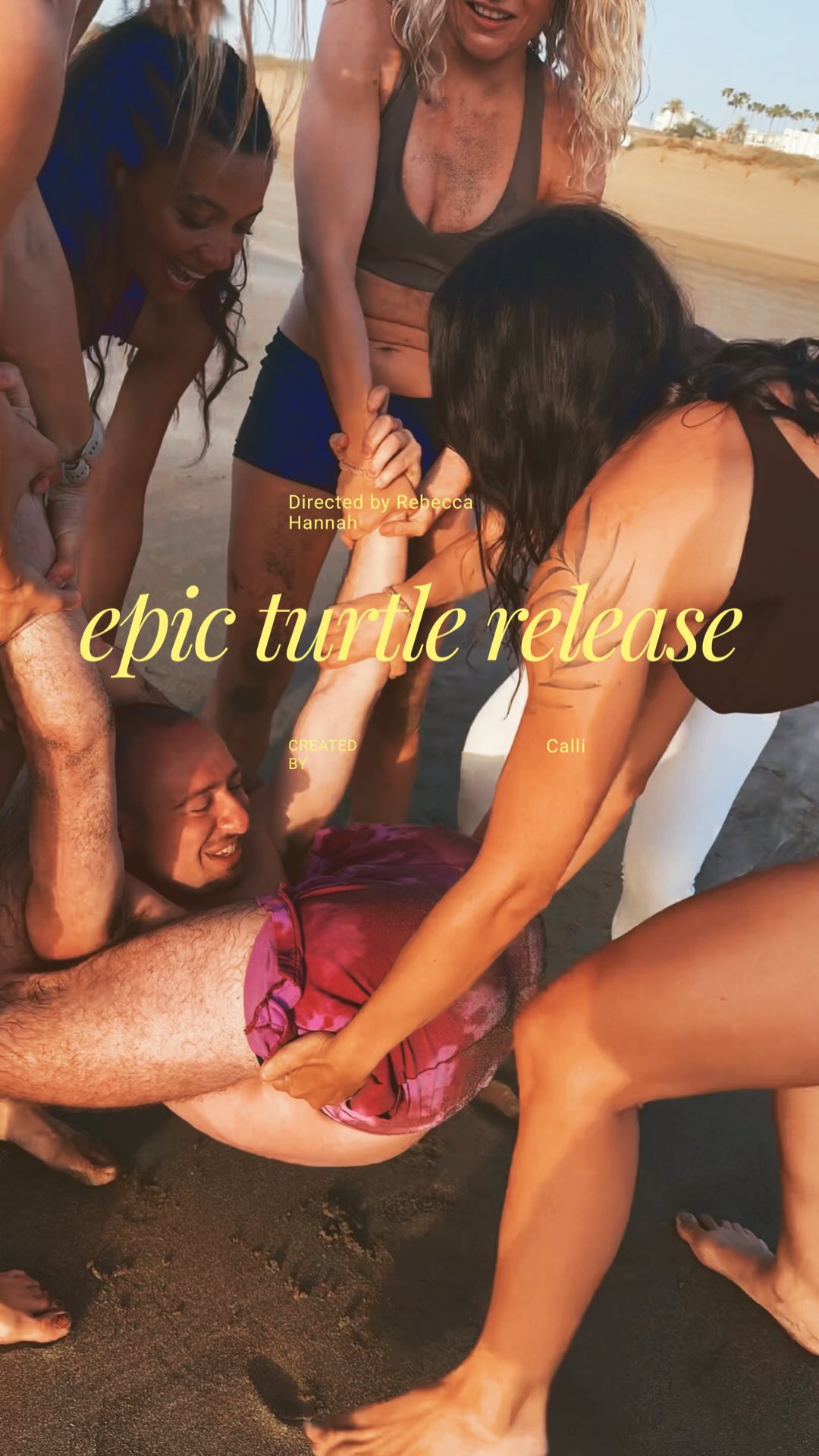 Release the tension… release the stress… release the turtles 🐢 ✨#turtlerelease #grancanaria #yogafriends #beachlife