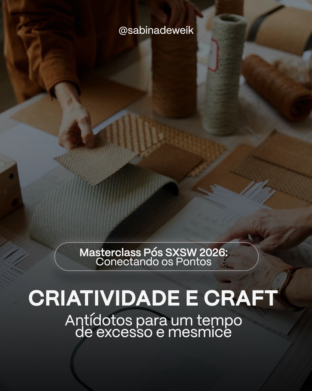 🎨 Atenção, criativos e criadores: o SXSW 2026 deixou um recado para vocês.
Em um mundo de excesso e repetição, o diferencial competitivo não está a tecnologia em si, mas na capacidade humana de criar com intenção e construir com profundidade.
Criatividade e Craft deixam de ser atributos estéticos e passam a ser competências buscadas por líderes e organizações que querem se manter relevantes em um cenário onde o fácil é abundante.
Já o bem-feito, isso sim se torna raro.
Se você quer se manter à frente desse e de outros movimentos que estão moldando o contexto que vivemos e o futuro que habitaremos, garanta sua vaga na Masterclass Pós SXSW 2026: Conectando os Pontos.
📆16/04 - 19:30 - online via Zoom. Link na bio!
#SabinaDeweik #SXSW #masterclass