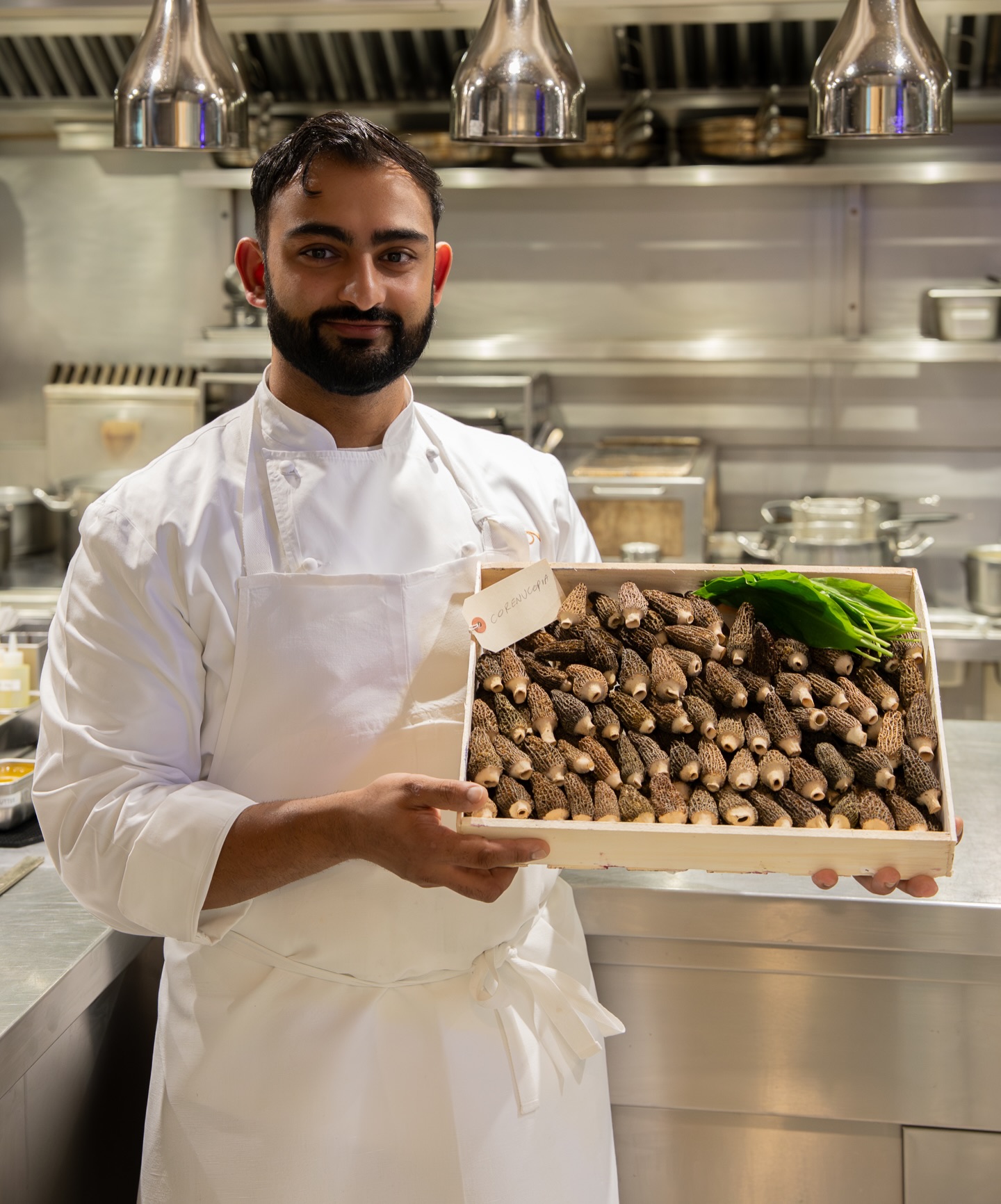 Absolutely stunning morels on the menu right now, paired beautifully with our New Forest asparagus and finished with a rich vin jaune sauce.