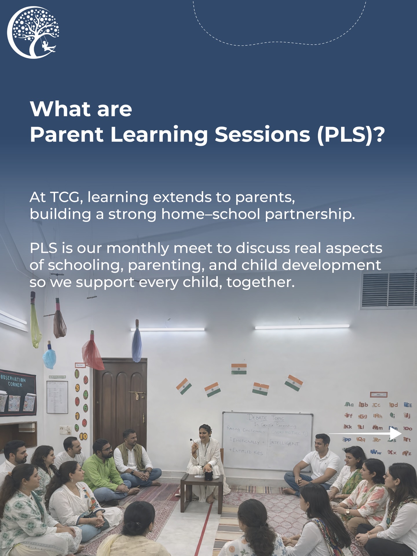 Learning at TCG isn’t just for children, it’s for parents too. 🌿
Our Parent Learning Sessions (PLS) are where we come together to understand children better, align home and school, and support their growth as a team.
Because when parents and teachers grow together, children truly thrive.
📍 The Children’s Garden, Nagpur
( Preschool in Nagpur, Progressive school Nagpur, Parenting sessions, Early childhood education, kids school Nagpur, Nagpur kids, Parents )
#nagpurkids #parentslearning #nagpurparents #parentingkids