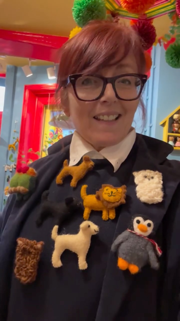 Well that sort of worked! Although I look a bit padded.
Here are some sweet little felt creature brooches just in. Find them on my website ( link in bio) and in the Bungay shop.
Right am going to take them off now…but will keep the lion. I love him.
#feltcreatures #feltbrooches #keepingthelion #anotherdayanotherhairstyle