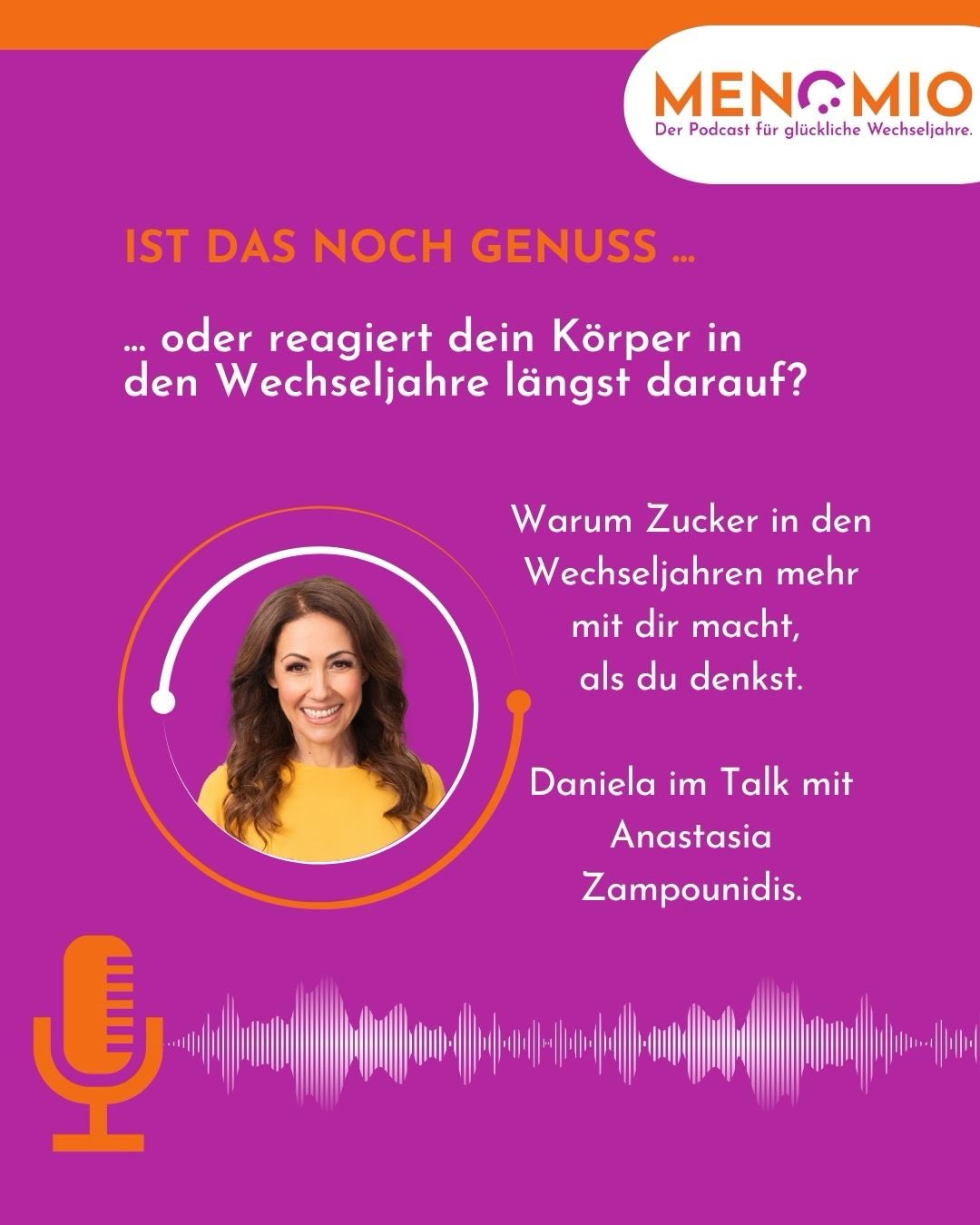 💫 Glückliche Wechseljahre heißen für Anastasia Zampounidis @anastasia.zampounidis vor allem eines:
morgens schmerzfrei aufstehen – und richtig Lust auf den Tag haben.
Dass dieser Zustand auch mit ihrem zuckerfreien Leben zusammenhängt,
hat sie am eigenen Körper erfahren.
Seit fast 20 Jahren ohne Industriezucker sagt sie:
✨ Es geht nicht um Disziplin.
✨ Es geht um ein neues Körpergefühl.
🧡 Weniger Brainfog.
🩷 Mehr Energie.
🧡 Und ein besseres Verständnis dafür, was dir wirklich guttut – gerade in den Wechseljahren.
In dieser Folge von 🎧 MENOMIO teilt Anastasia nicht nur ihre persönliche Erfahrung, sondern auch ganz konkrete Impulse aus ihrem Alltag – und aus ihrem Buch „Hot Stuff“.
👉 Was verändert sich im Körper wirklich?
👉 Warum reagiert er plötzlich sensibler?
👉 Und wie kann ein bewusster Umgang mit Zucker dich entlasten – ohne Druck, ohne Verzichtsgefühl?
🎧 Hör jetzt rein in Folge 117
„Zuckerfrei in den Wechseljahren: Hilfe bei Hitzewallungen und Co.“
Die Folge gibt es überall, wo es Podcasts gibt.
💬 Und jetzt ehrlich:
Hast du schon einmal bewusst eine Zeit lang auf Industriezucker verzichtet –
und wenn ja: Was hat sich verändert?
Zuckerfrei leben …