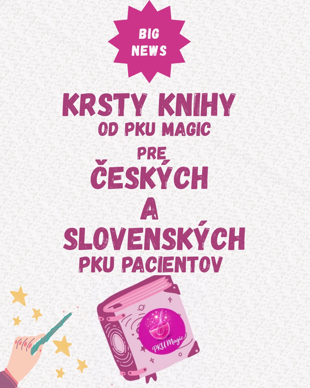 Krsty PKU Magic sa začínajú rysovať 🤍
Slovensko vyzerá nádejne a veľmi verím, že sa podarí stretnúť sa s pacientmi aj osobne.
Česko je zatiaľ otvorené – a úprimne, veľmi by som si priala aspoň jeden krst aj tam.
Ak by ste vedeli pomôcť s priestorom alebo kontaktom, budem Vám veľmi vďačná ✨
Ďakujem všetkým za zdieľania a, že ste v tom so mnou 🤍 #believeinmagic #pku #magic #krst #kucharka