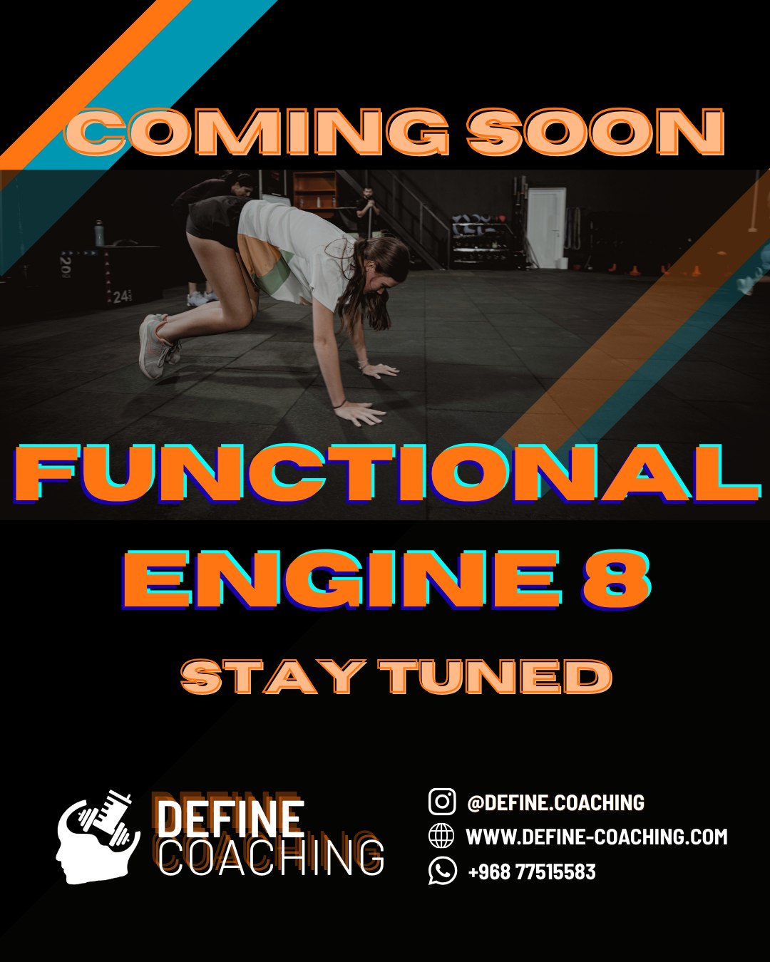 Something BIG is coming. 🔥
Functional Engine 8 is almost here.
Faster. Fitter. Built to push your limits.
Are you ready?
#DefineCoaching #ComingSoon #FunctionalTraining #F8 #TrainHard