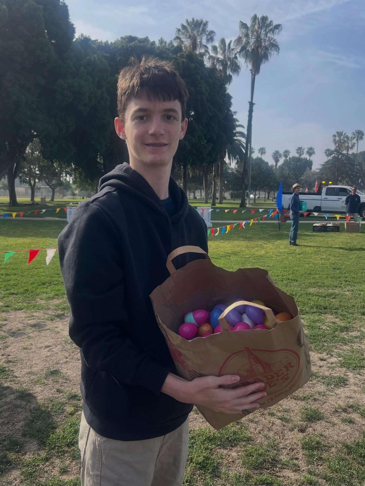 Eggstravaganza with our partners at Love Anaheim. A carpet of Easter eggs to welcome and delight the children in our local community 🐰🐰@loveanaheim