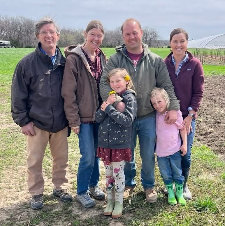 Hello, good people! 👋 Some of you are new here, so we thought it’d be a good time to reintroduce ourselves! We’re Matt and Eleanor Tiefenbrun (shown here alongside our dear friends Jay and Carol, farm founders) and our kids. We’re the current generation of owners of Campo Lindo Farms, the folks behind recent posts here, and the voice of the egg notes you’ve read this past year or so. 😀 Like Carol and Jay, we also have critters—sheep, cattle, and horses that you’ll hear about from time to time, and have been raising poultry for more than 15 years. Best of all, we’re happy to report that Jay and Carol have been delightedly basking in grandbaby snuggles while we’ve been looking after the beautiful farm-to-table relationships they started 30 years ago! 🙌 So, welcome, good people!! We’re so grateful to be here and that you’re along for the ride!! 🫶 Do enjoy our chicken and eggs, and thank you for supporting local farms like ours!! ✨