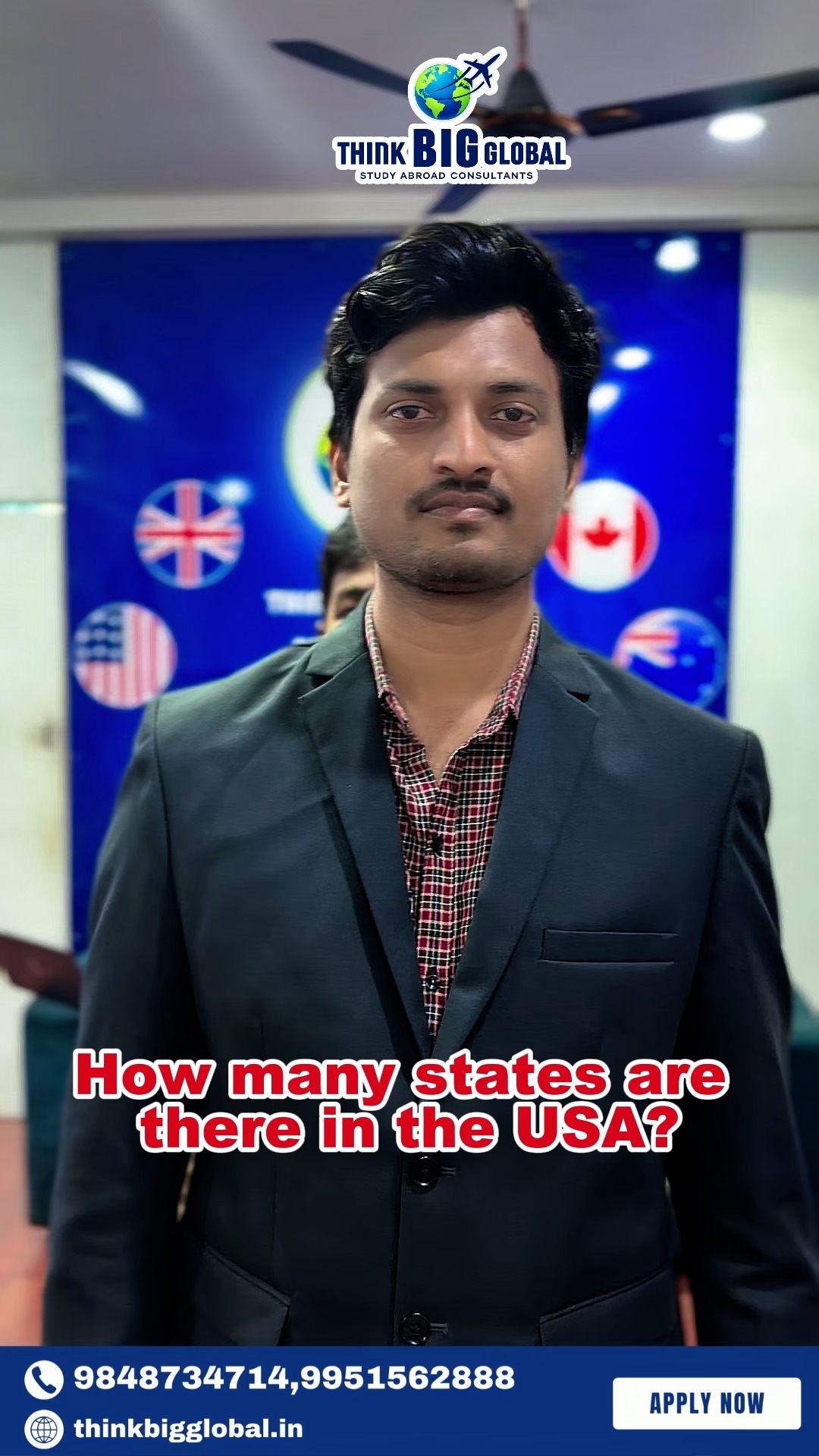 Let’s test your knowledge! 🧠
What is the capital of Canada?
No Google 😜 Comment your answer below!
#StudyAbroadConsultantsVizag #UKVisaSuccess #StudentVisa #ThinkBigGlobal #StudyAbroadJourney #VisaApproved #VizagStudents #GlobalEducation