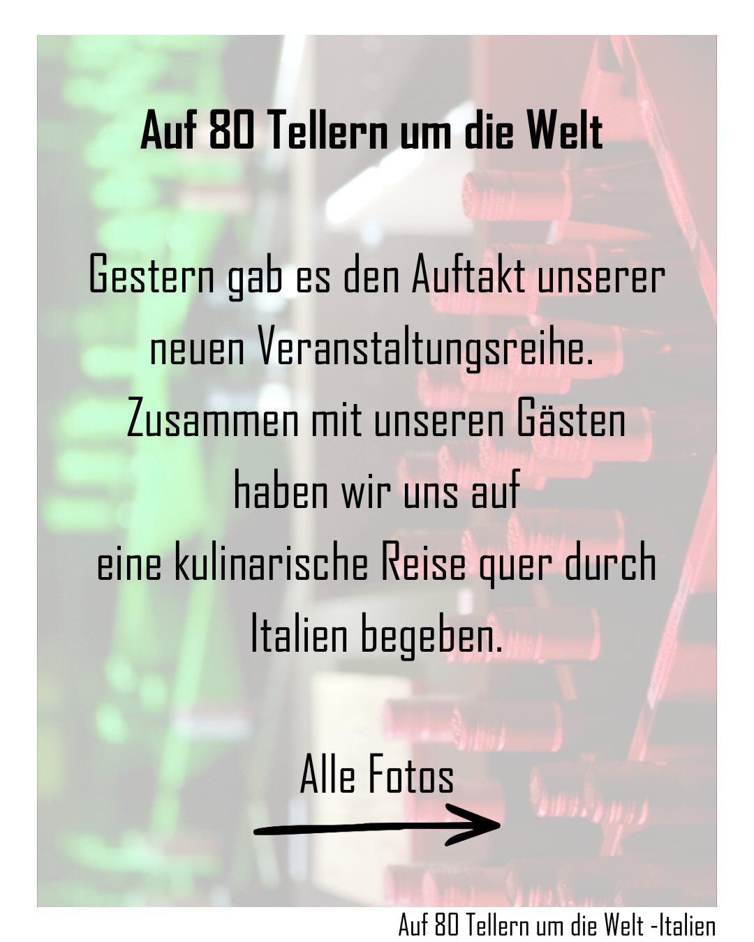 Auf 80 Tellern um die Welt - Italien 🇮🇹
mit musikalischer Unterstützung von @andrebrieske und besonderer Deko von @vespa_freunde_bremerhaven_
Danke an alle Gäste, die mit uns das erste von vielen Reisezielen besucht haben.
Infos zu weiteren Veranstaltungen findet ihr hier, auf www.pier6.de und auf unserem WhatsApp Kanal.
#Pier6 #Bremerhaven #Event