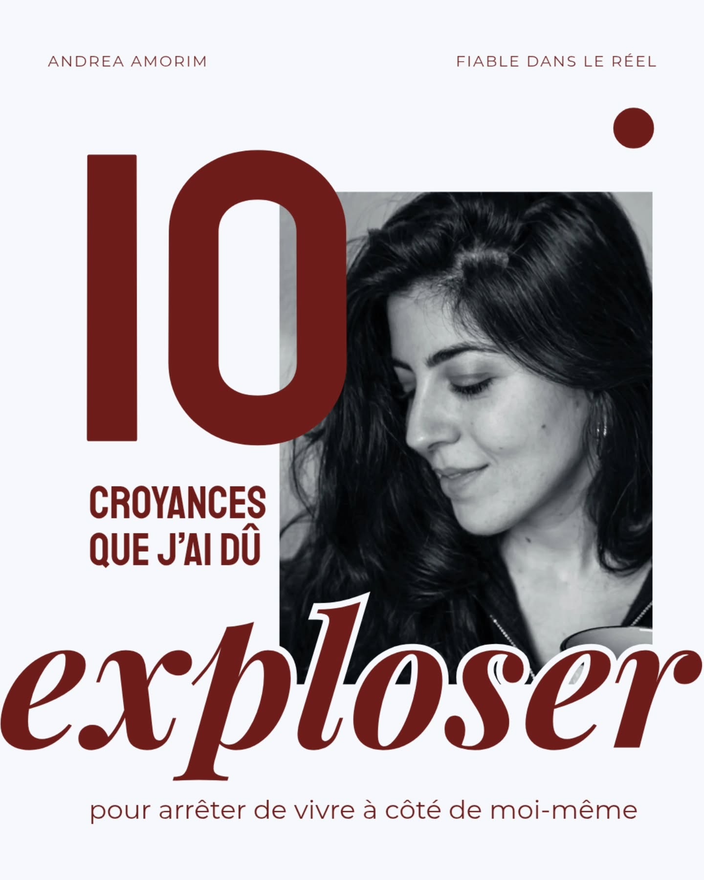 Quelles sont les croyances qui, aujourd’hui encore, te font te quitter et t'empêchent de vivre ce que tu sais déjà ? Tu sais, surtout ce elles qui te rassurent mais qui, en réalité, te maintiennent exactement là où tu es.
Et lesquelles tu as déjà fait sauter ???
Si tu sens que : ça ne résonne plus, que tu es prête à arrêter de tourner et à exploser toi aussi ce qui te retient encore commente “CROYANCE”
Je te partagerai en avant-première, un espace pour :arrêter de te raconter des histoires passer dans le réel et devenir quelqu’un sur qui tu peux réellement compter.
Andrea Amorim